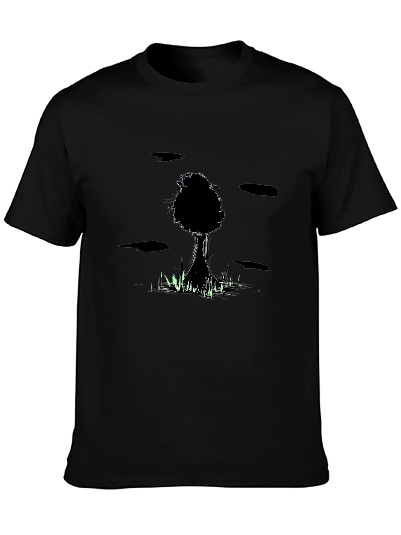 Mens Black Tree Graphic Tee