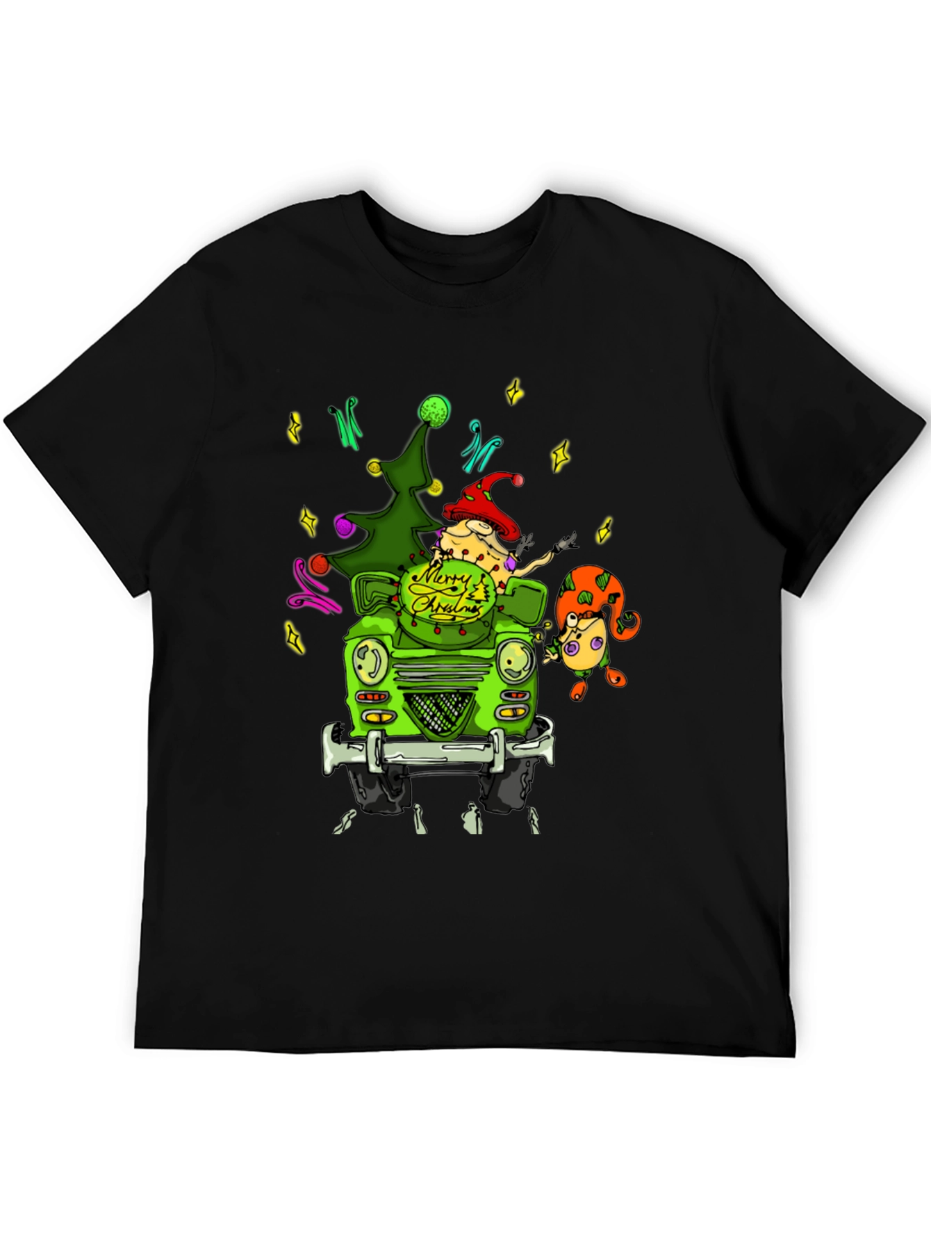 Christmas Car T-Shirt - Festive Holiday Tee