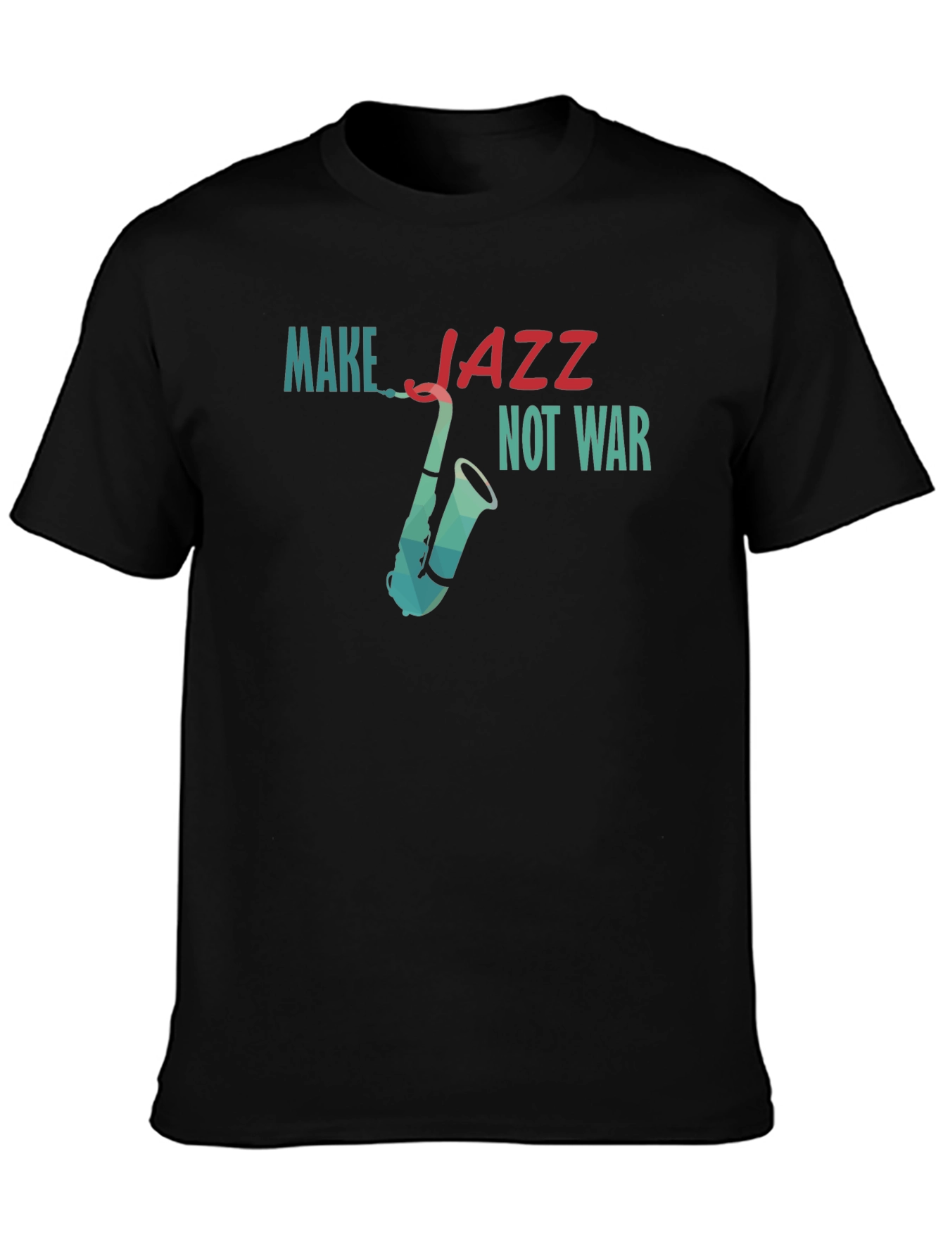 Make Jazz Not War Graphic Tee - Black