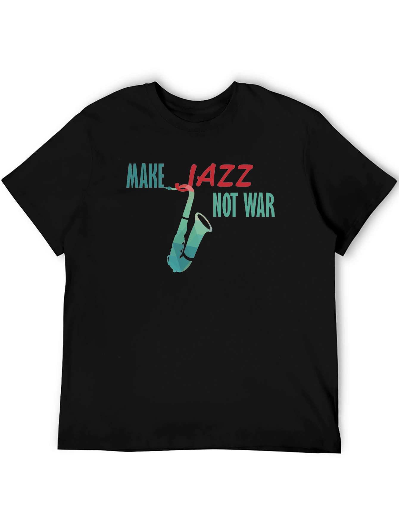 Make Jazz Not War Graphic Tee - Black