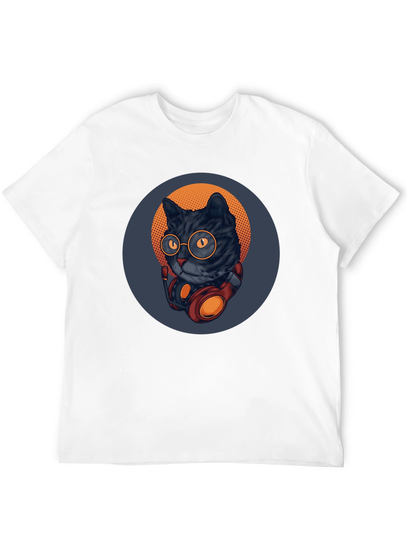Cool Cat Tee: Retro DJ Style