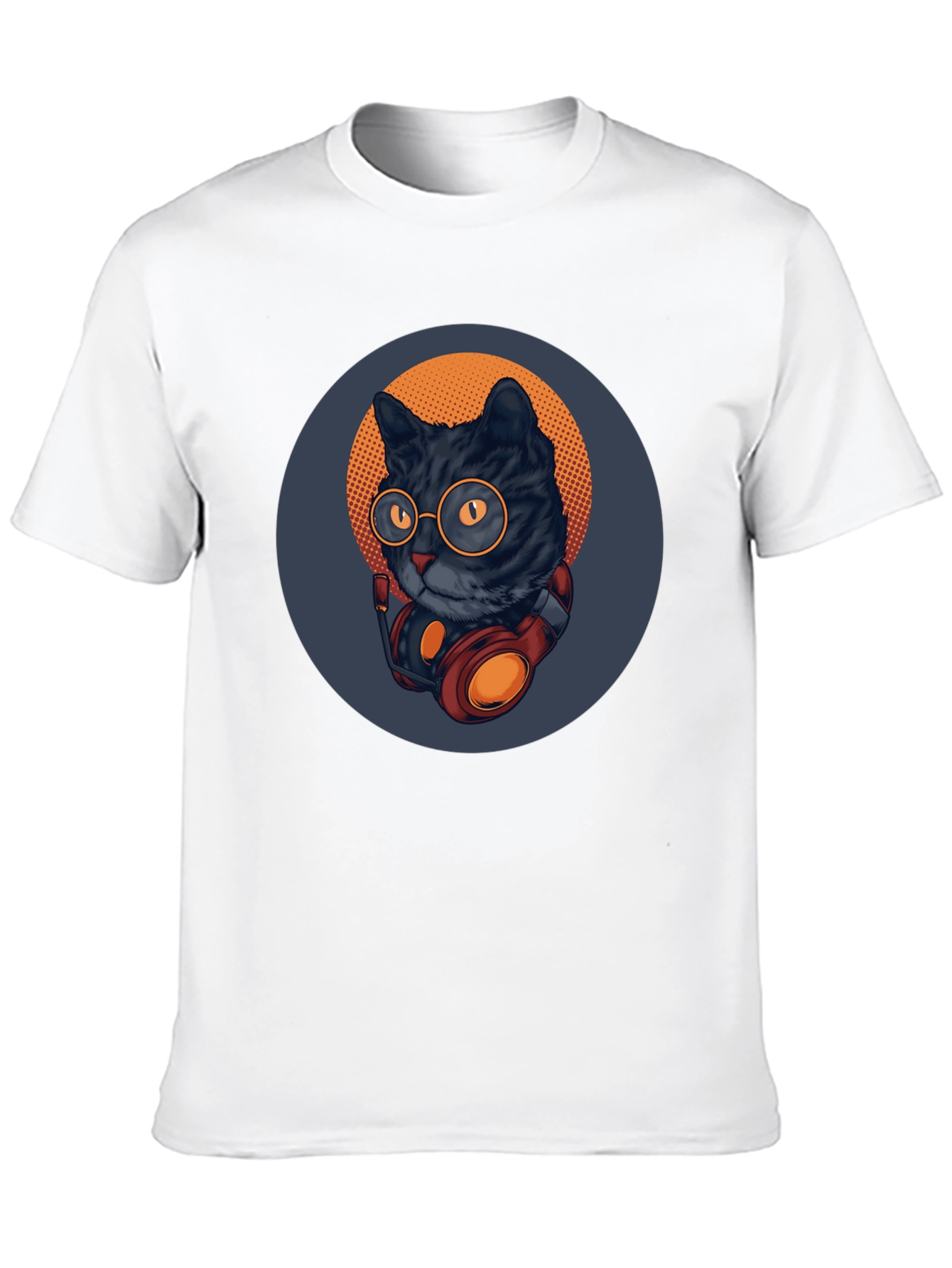 Cool Cat Tee: Retro DJ Style
