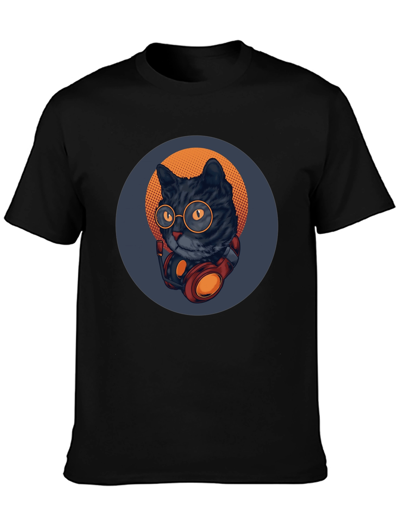 Cool Cat Tee: Retro DJ Style