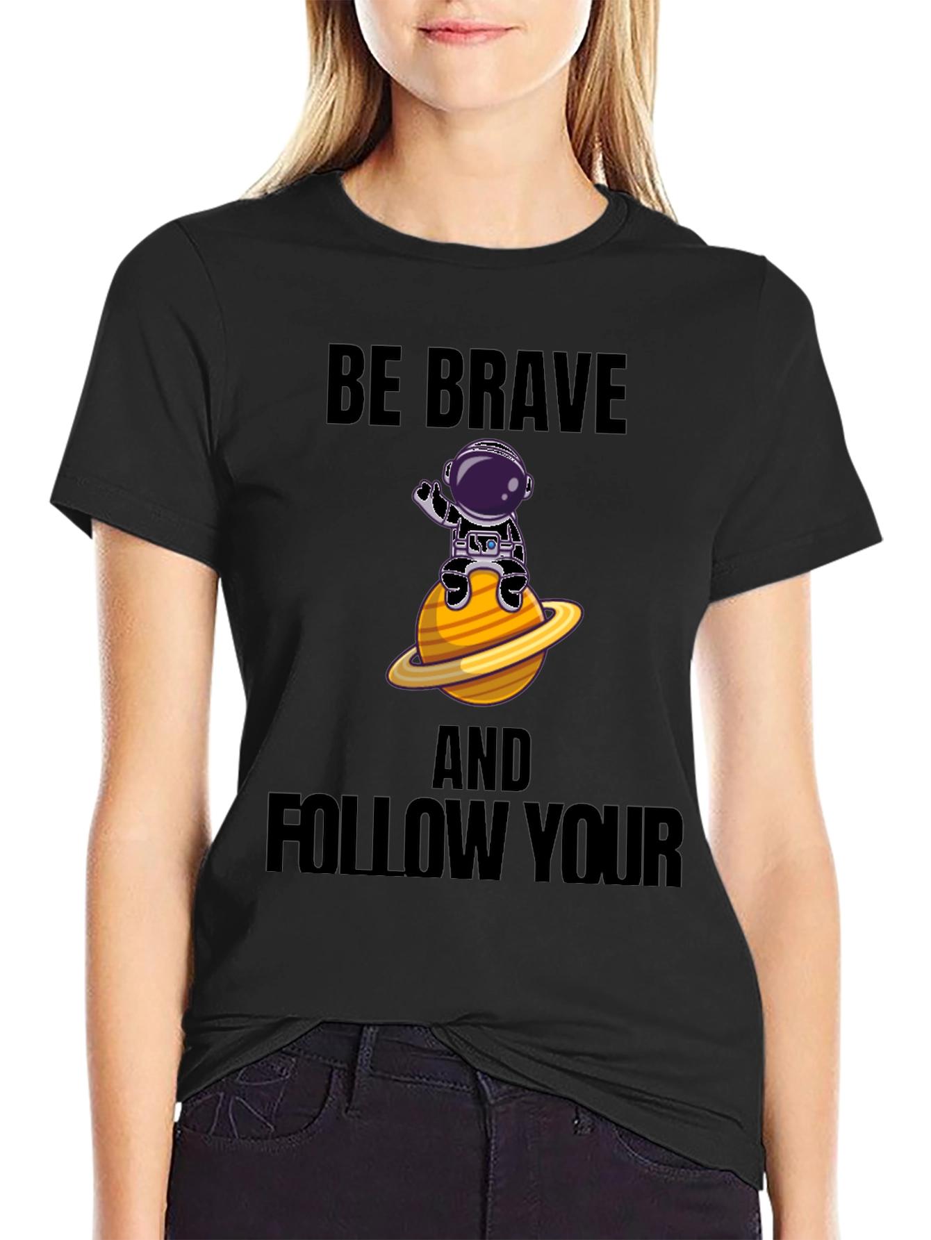 Be Brave Astronaut Graphic T-Shirt