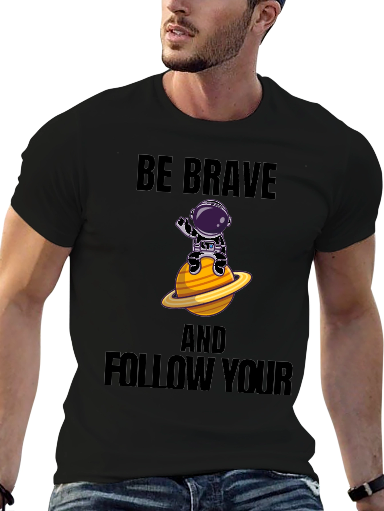 Be Brave Astronaut Graphic T-Shirt