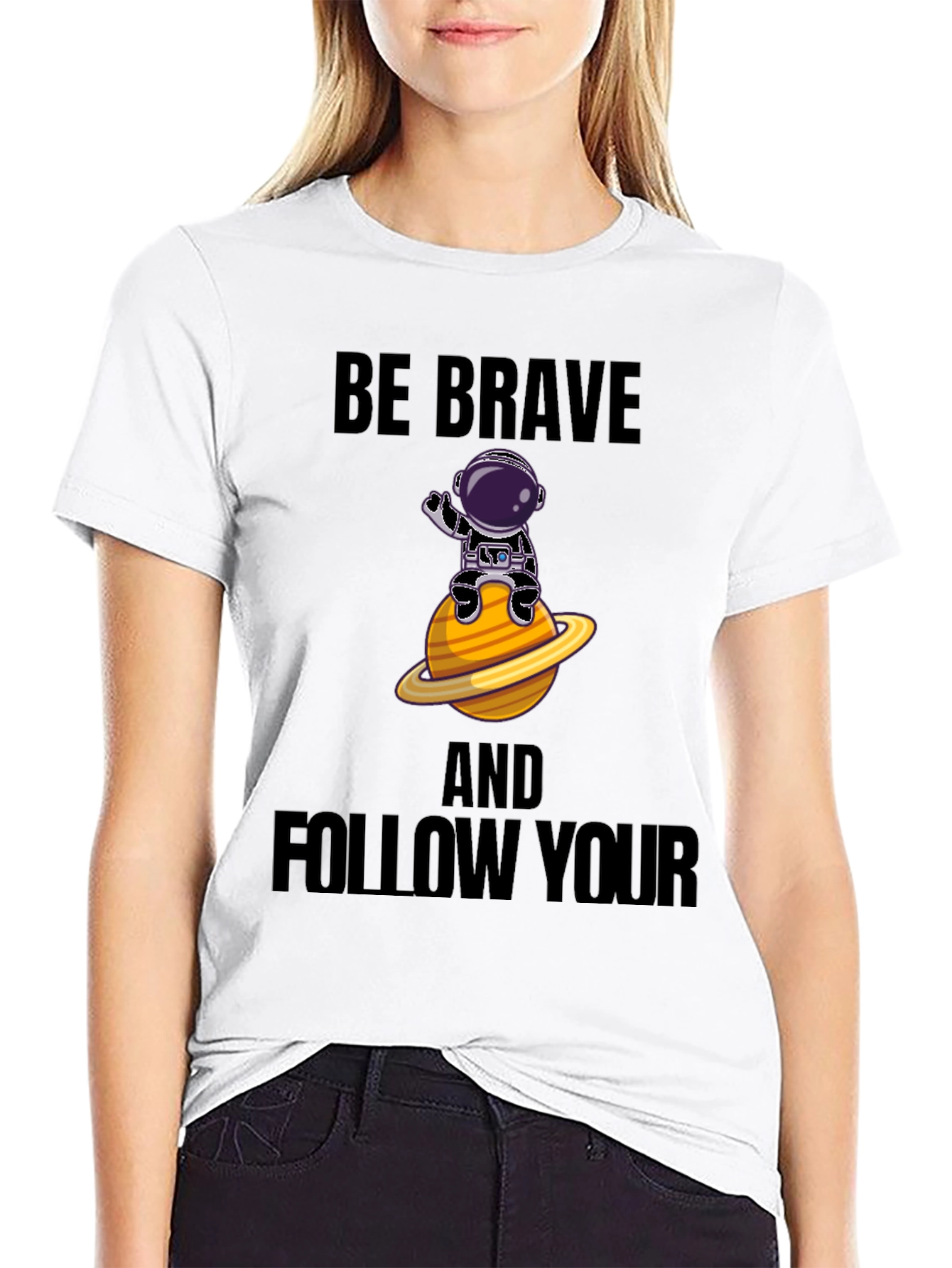 Be Brave Astronaut Graphic T-Shirt