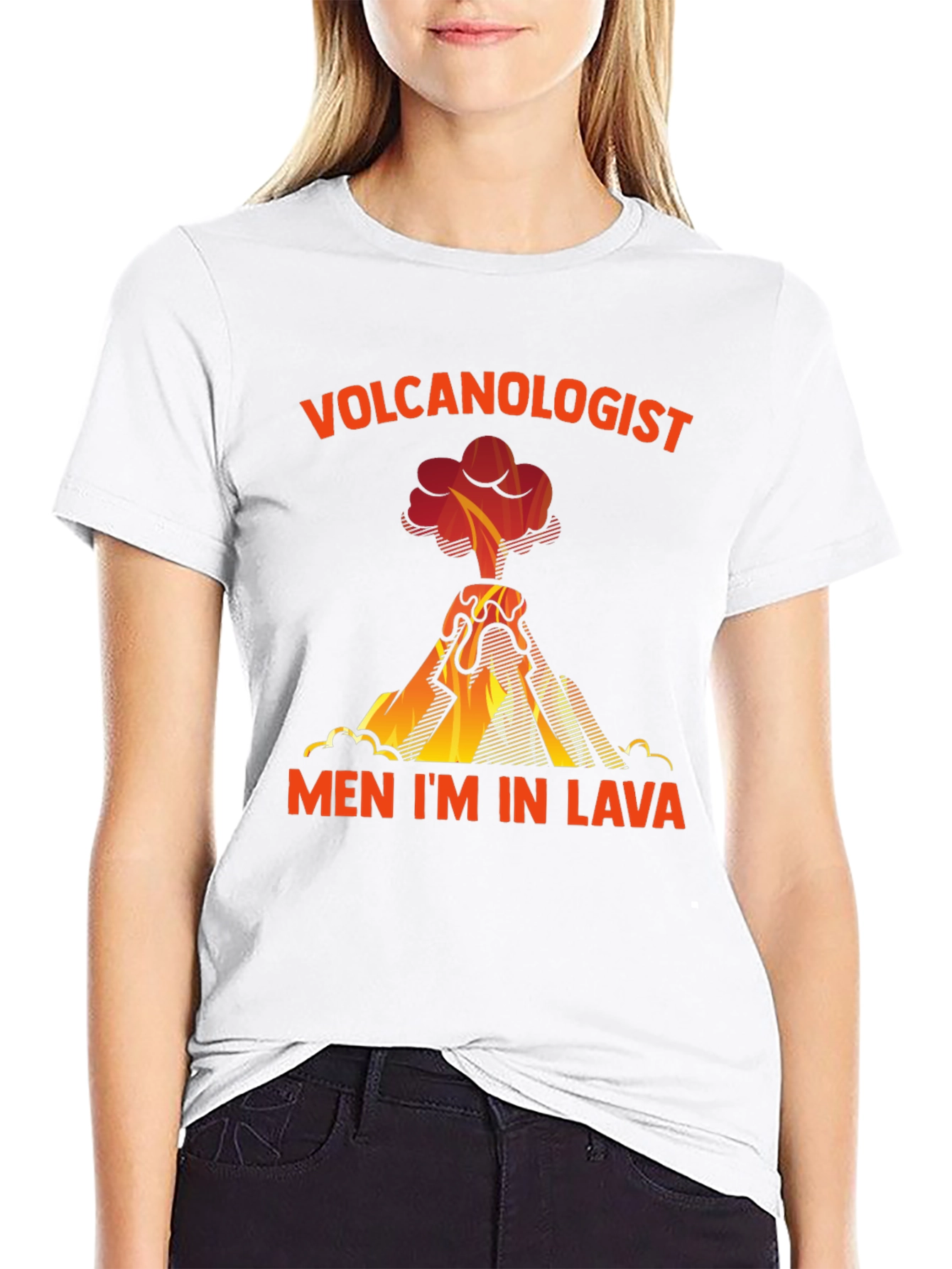 Volcanologist Men Im in Lava T-Shirt