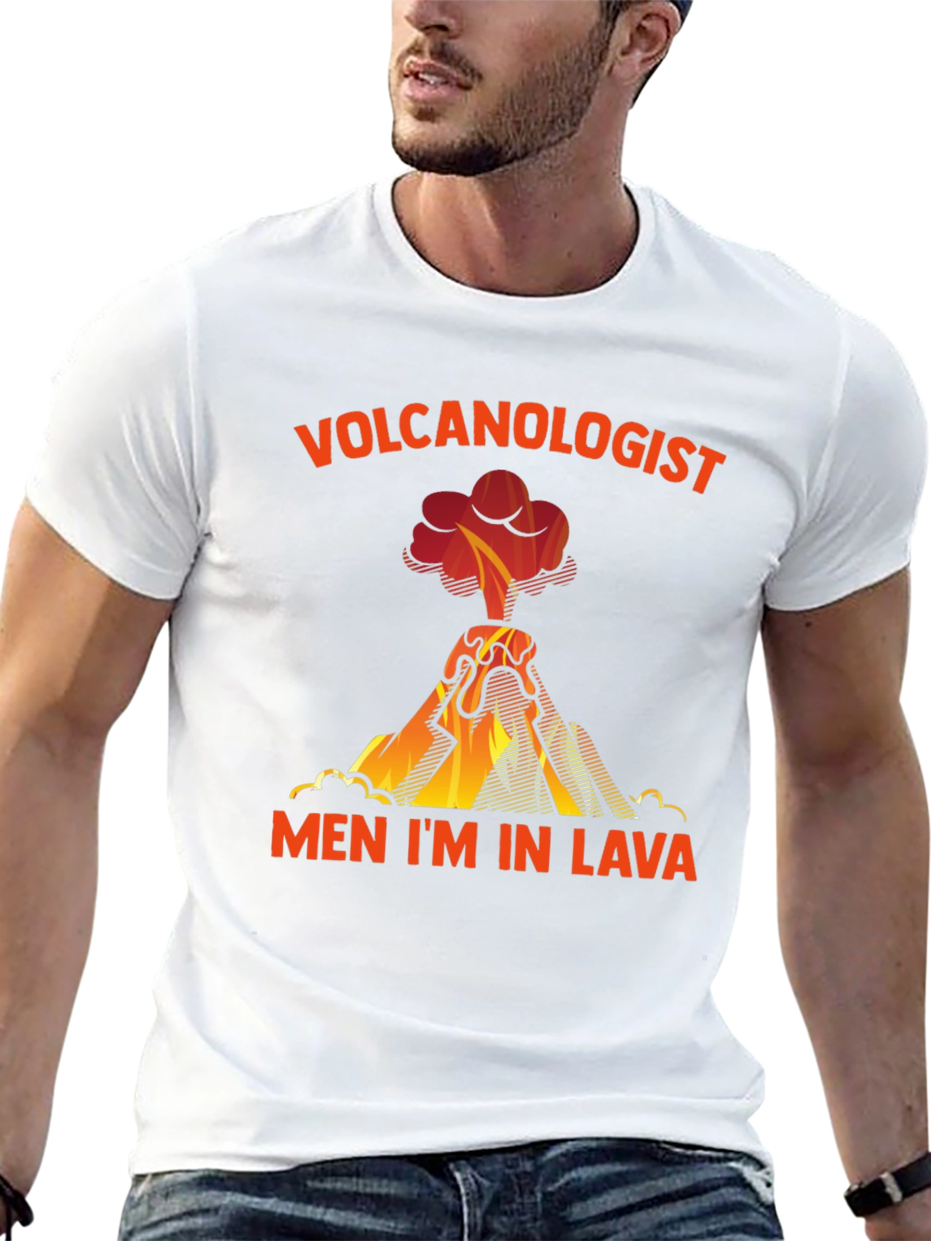 Volcanologist Men Im in Lava T-Shirt