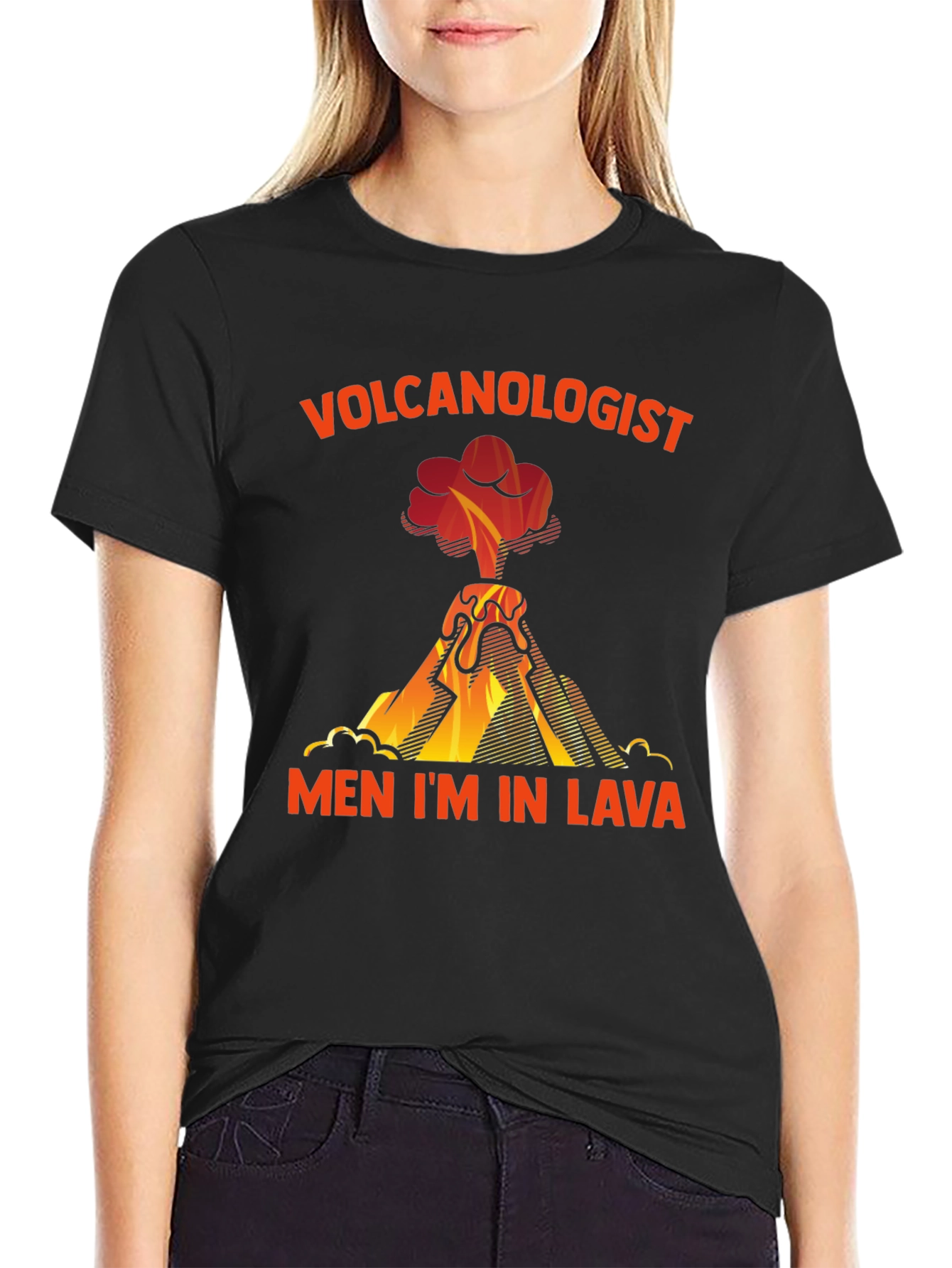 Volcanologist Men Im in Lava T-Shirt