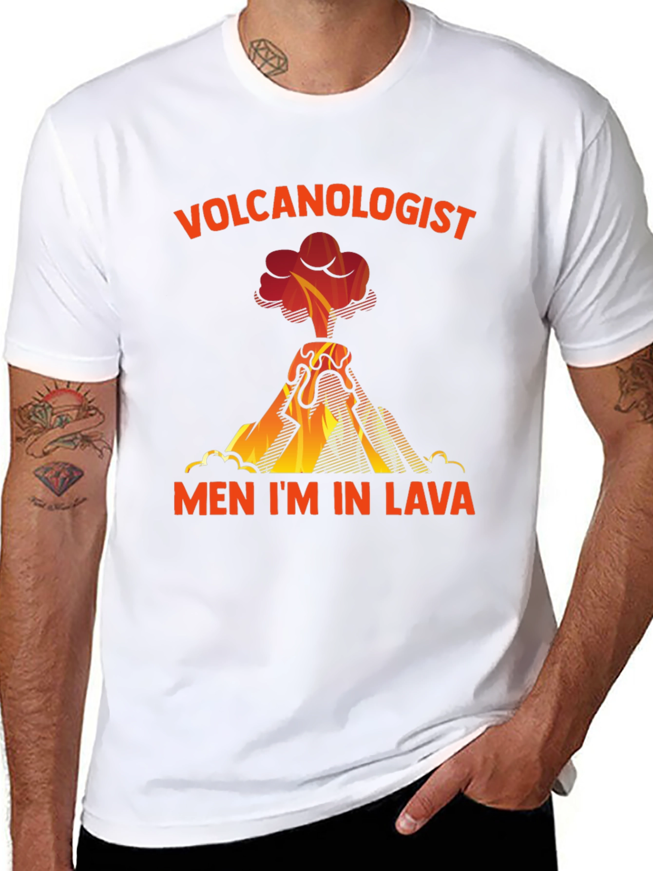 Volcanologist Men Im in Lava T-Shirt