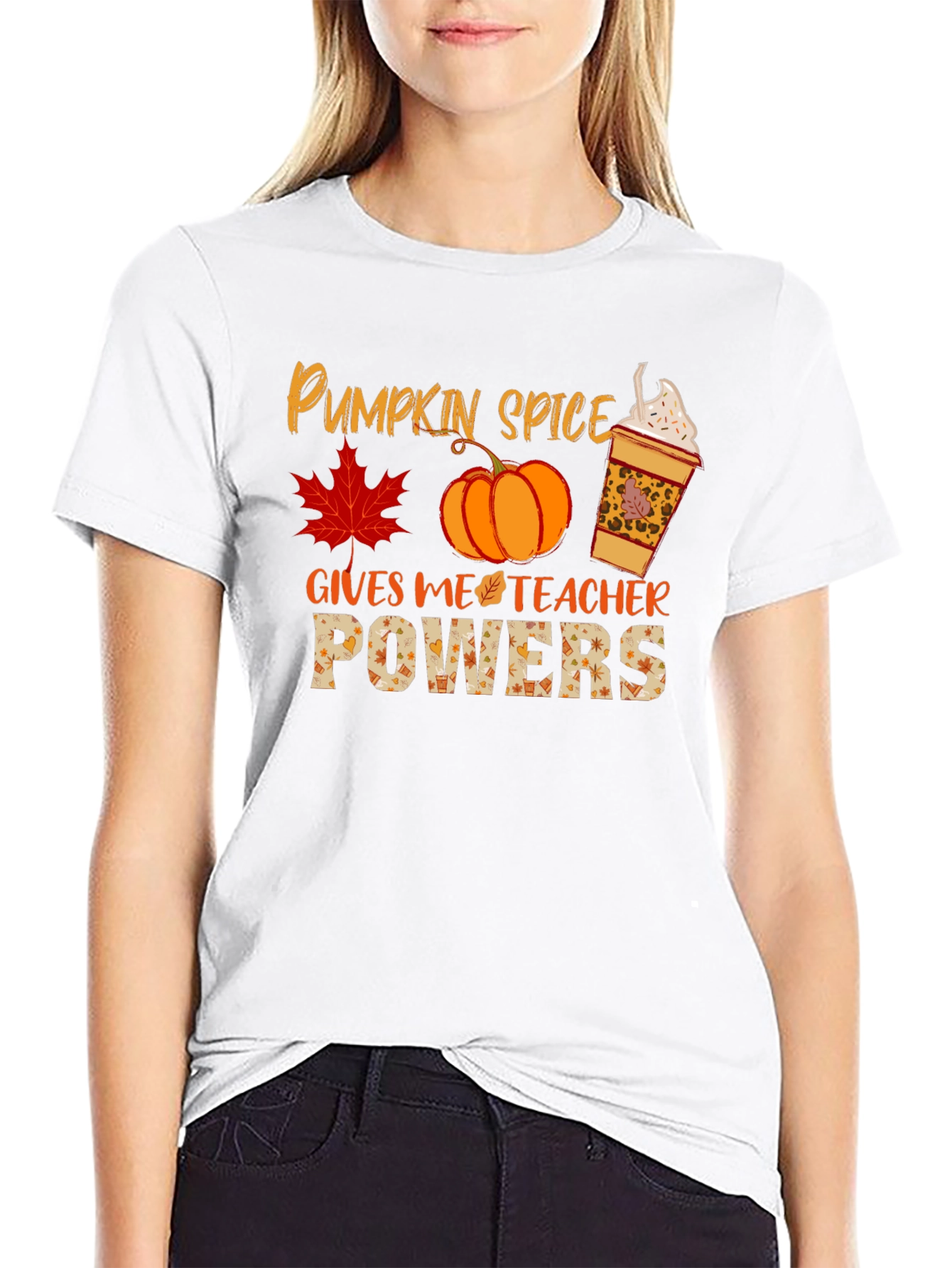 Pumpkin Spice Teacher Powers T-Shirt