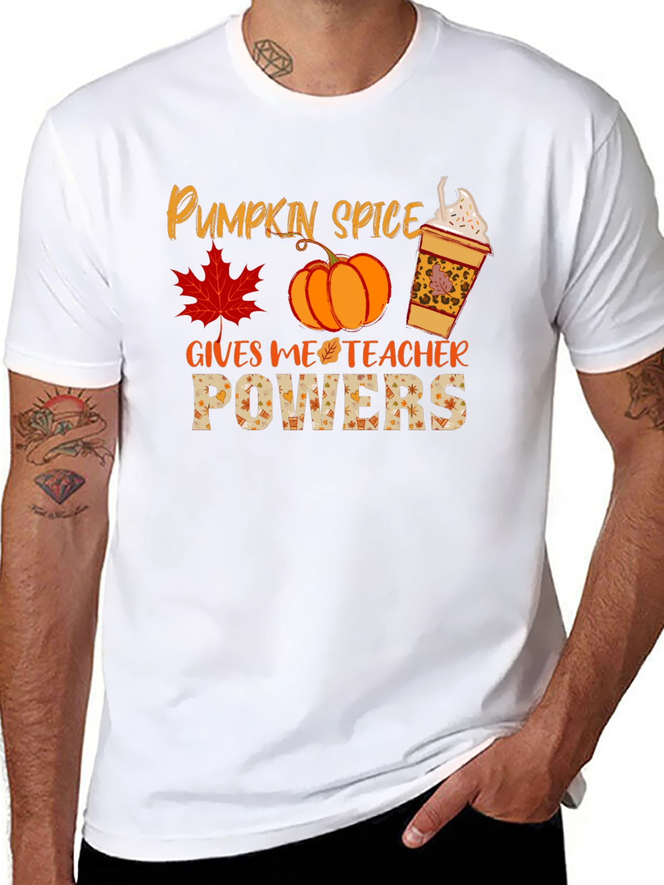 Pumpkin Spice Teacher Powers T-Shirt