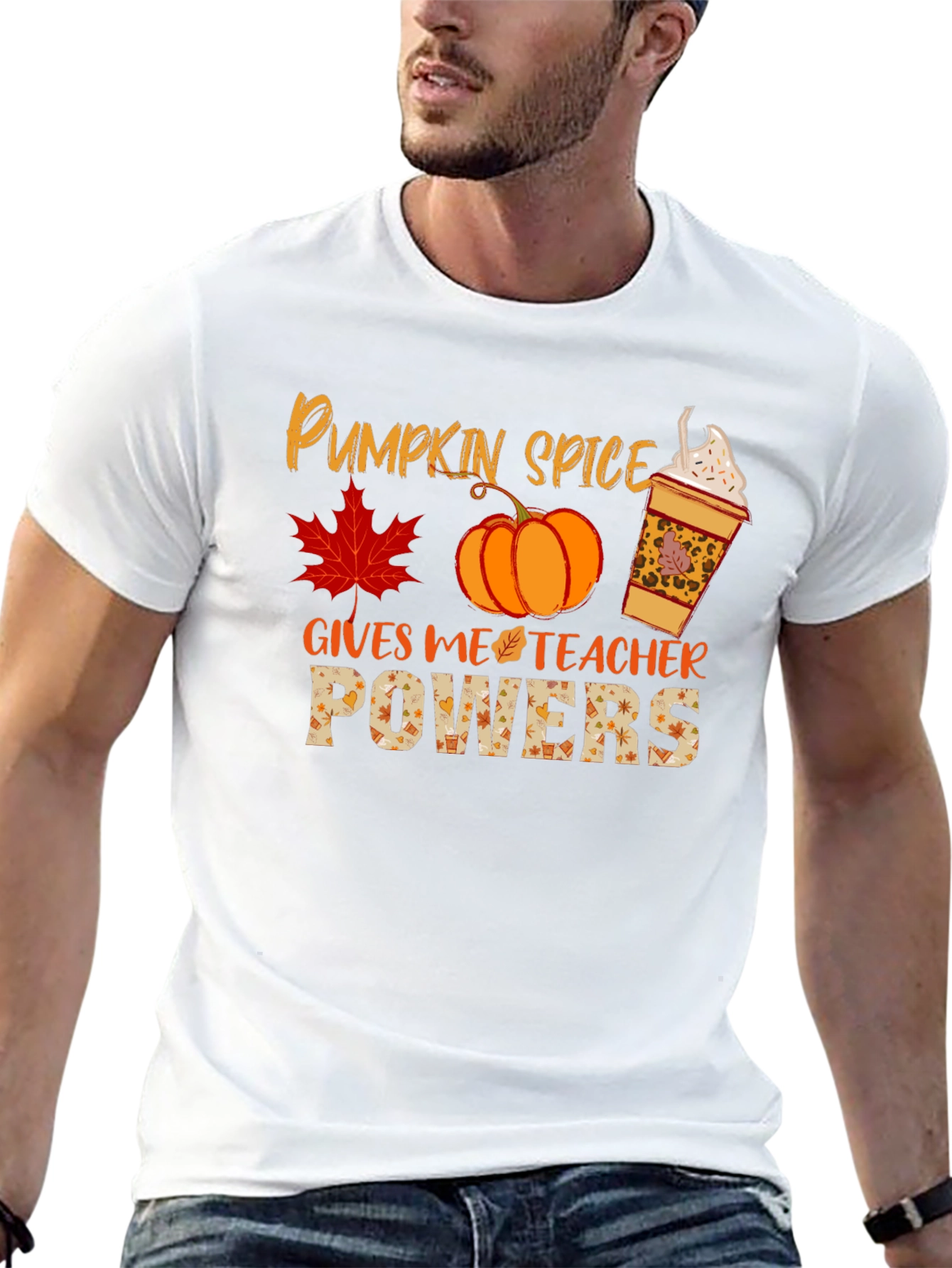 Pumpkin Spice Teacher Powers T-Shirt