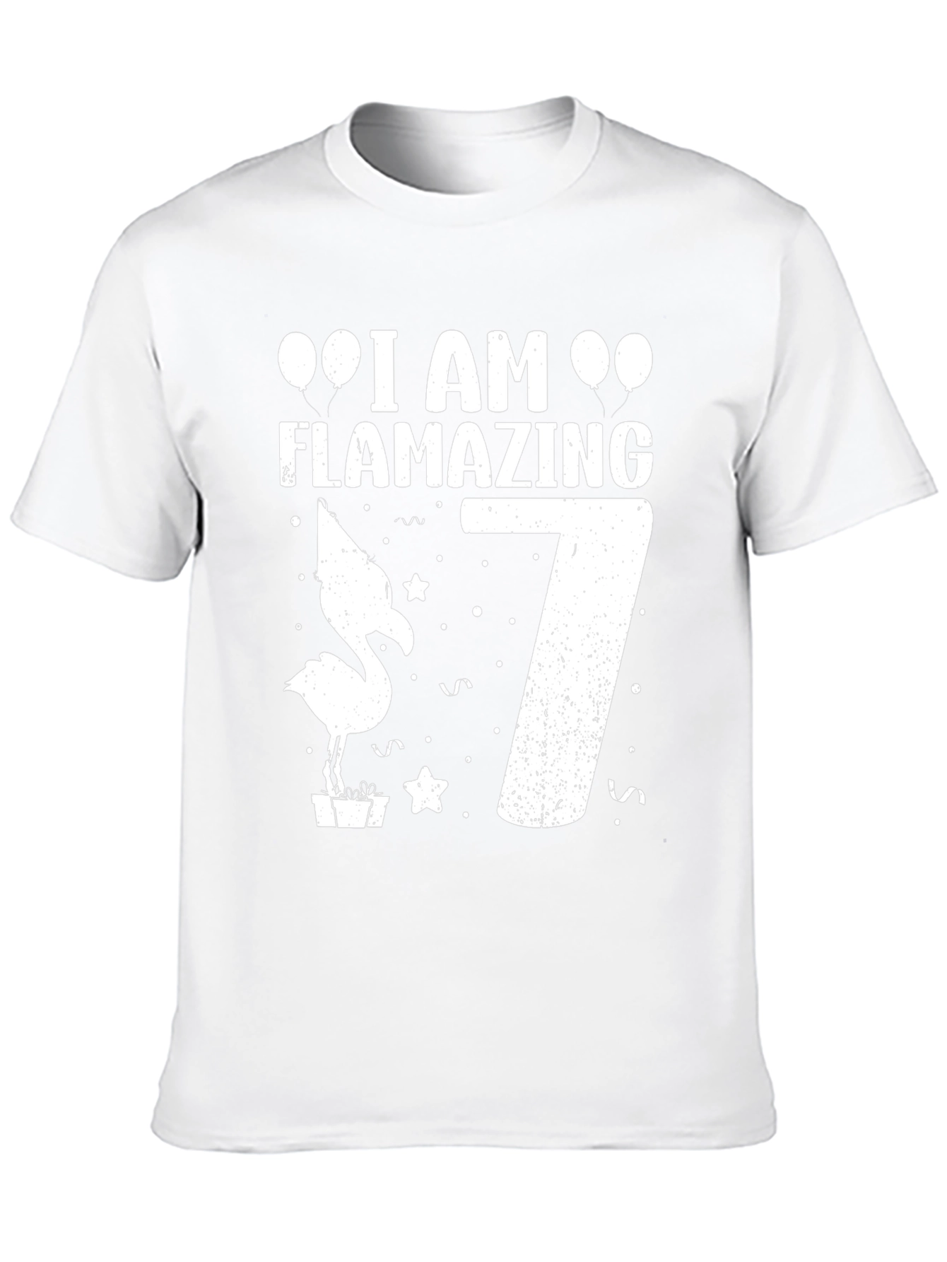 Flamazing 7th Birthday T-Shirt - Fun Flamingo Tee