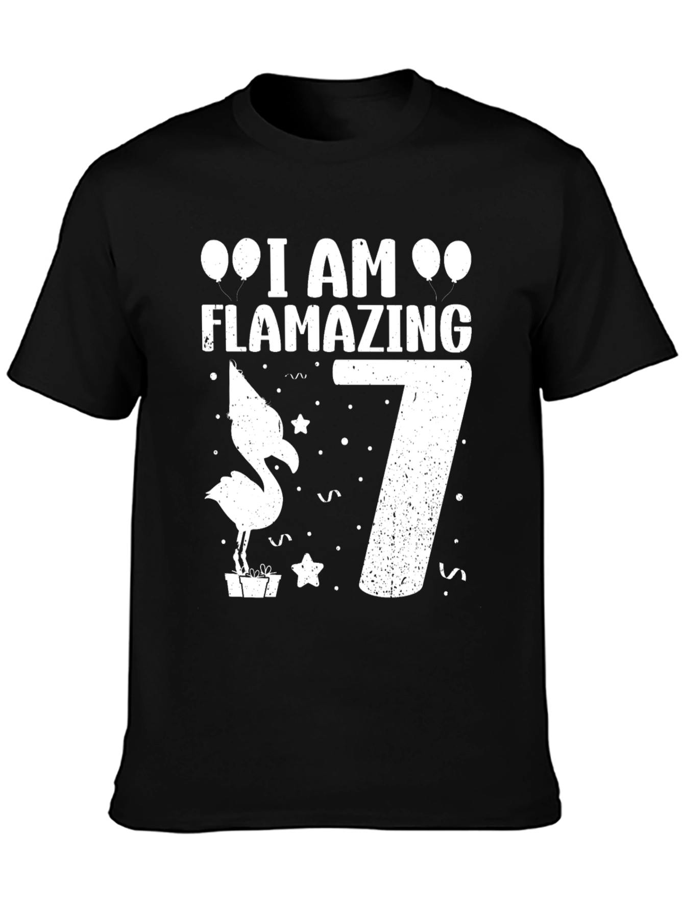 Flamazing 7th Birthday T-Shirt - Fun Flamingo Tee