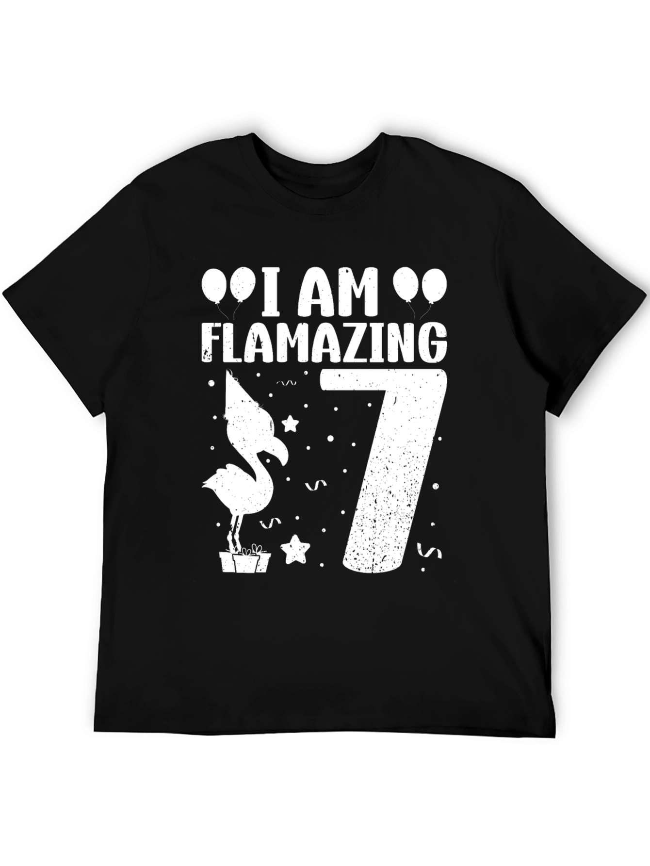 Flamazing 7th Birthday T-Shirt - Fun Flamingo Tee