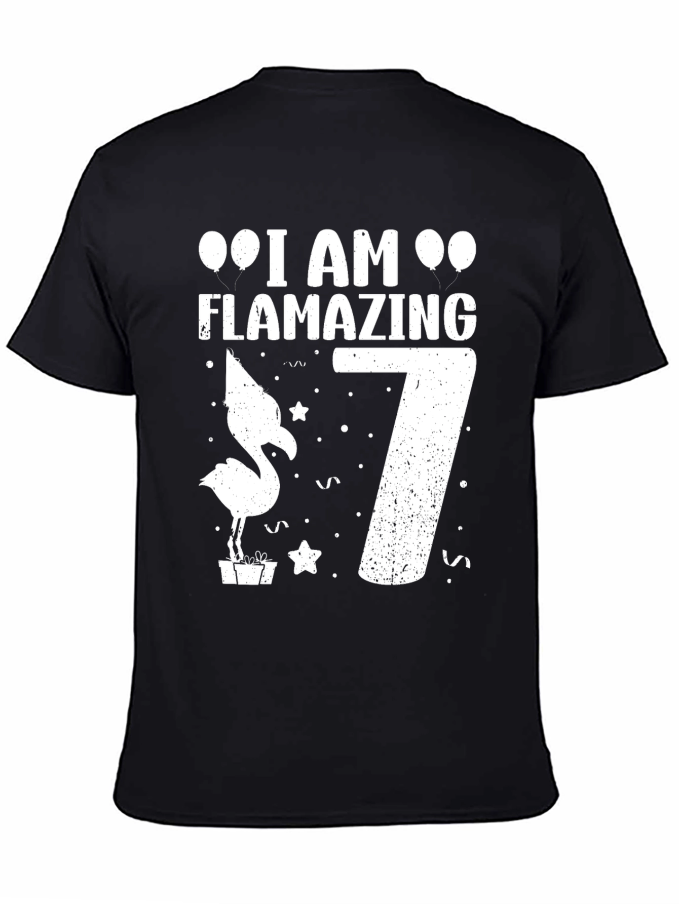 Flamazing 7th Birthday T-Shirt - Fun Flamingo Tee