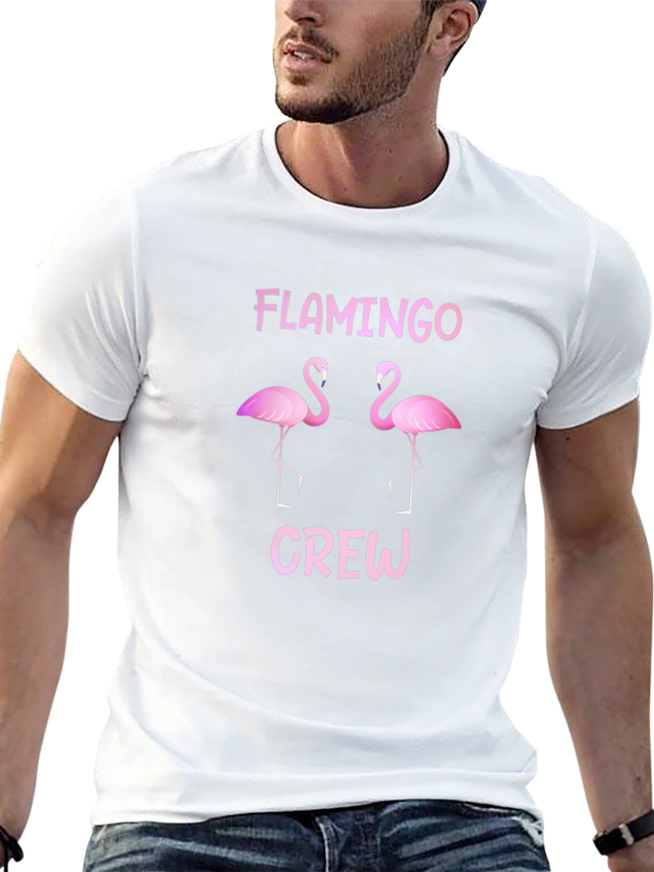 Flamingo Crew Graphic Tee - Unisex