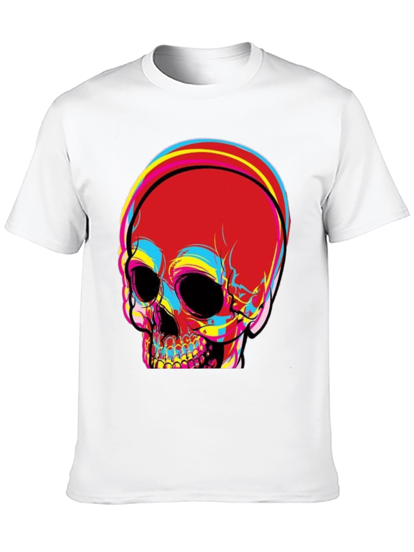 Skull Graphic Print Mens Black T-Shirt