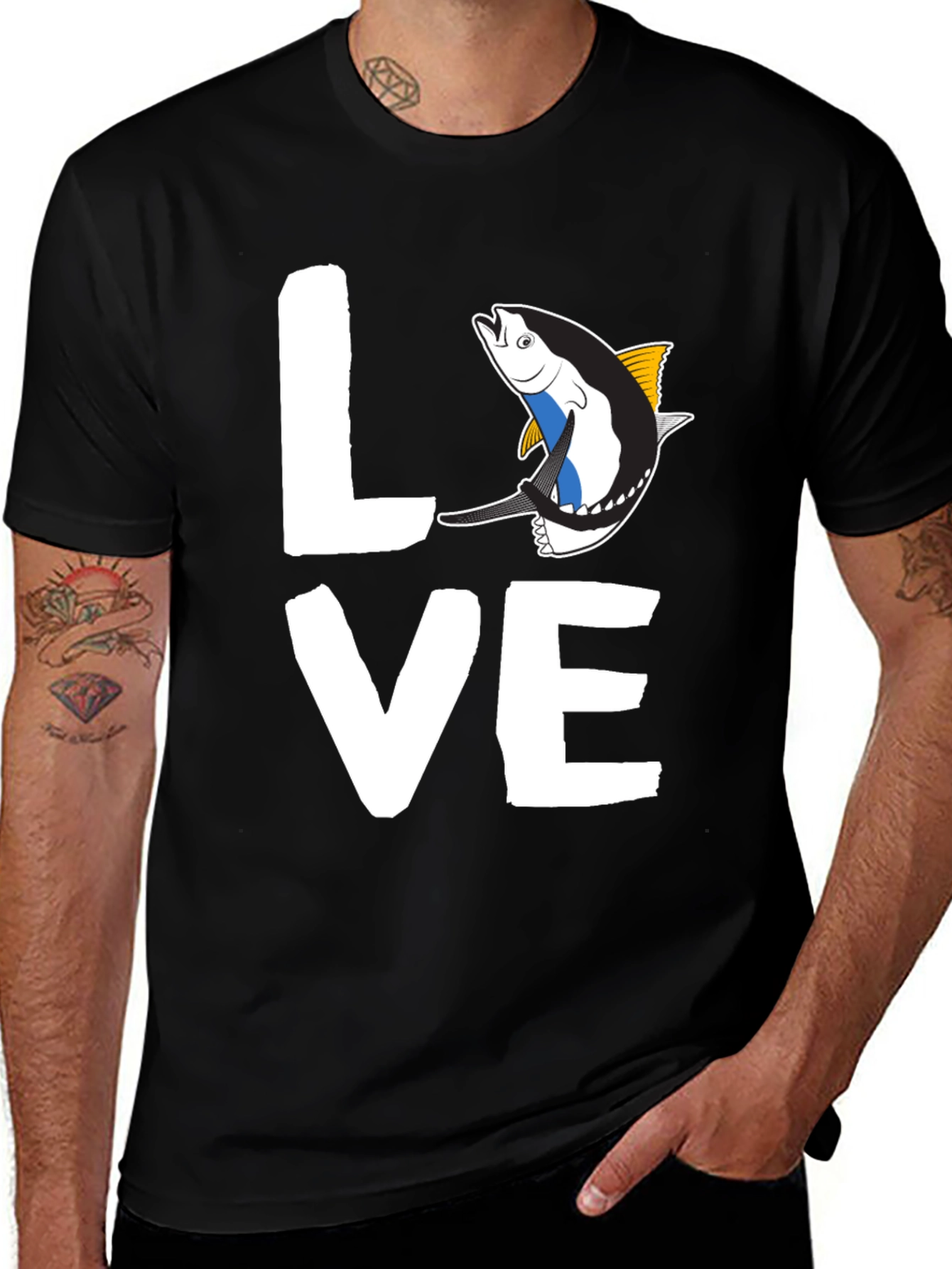 Love Tuna Fish Graphic T-Shirt