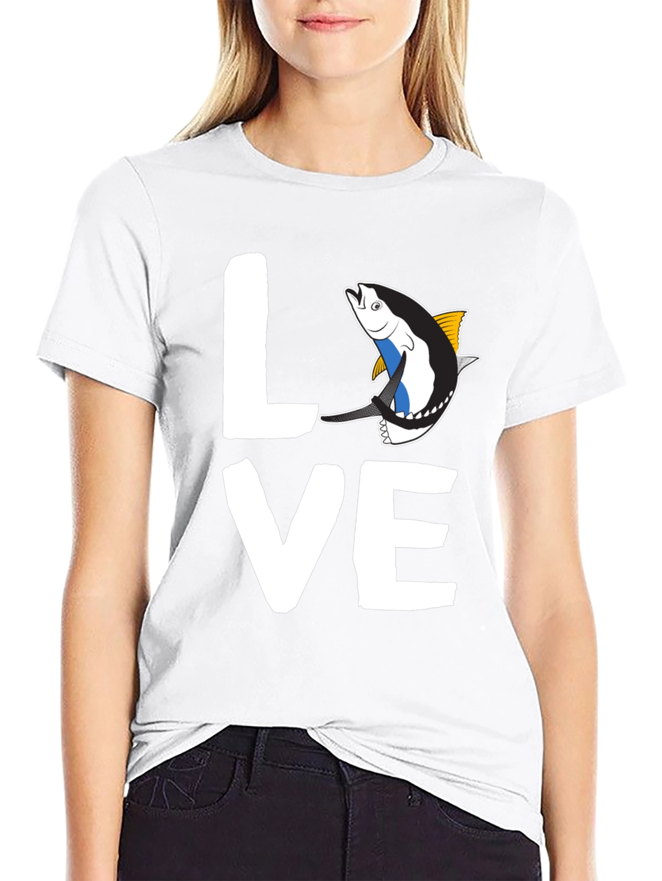 Love Tuna Fish Graphic T-Shirt
