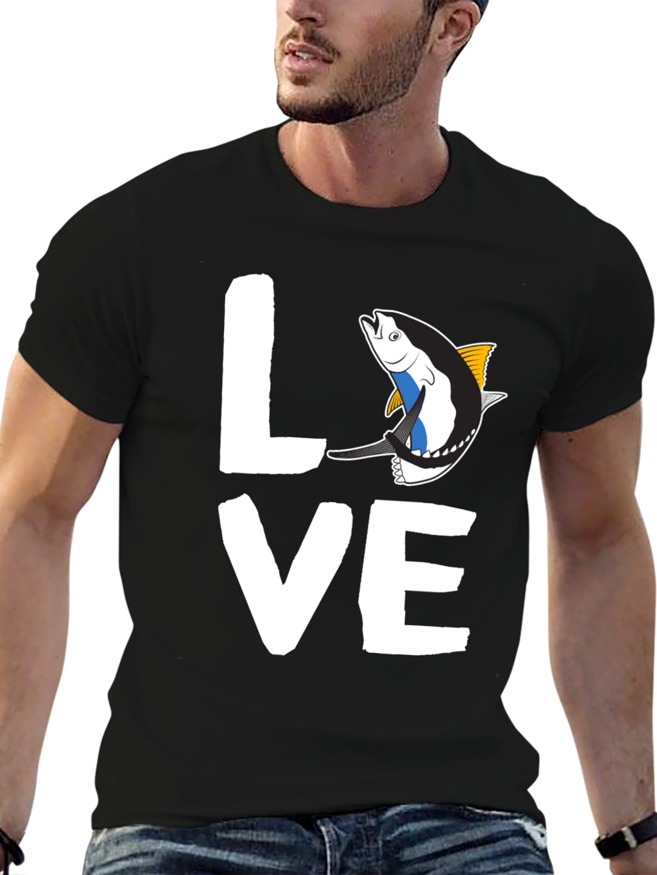 Love Tuna Fish Graphic T-Shirt