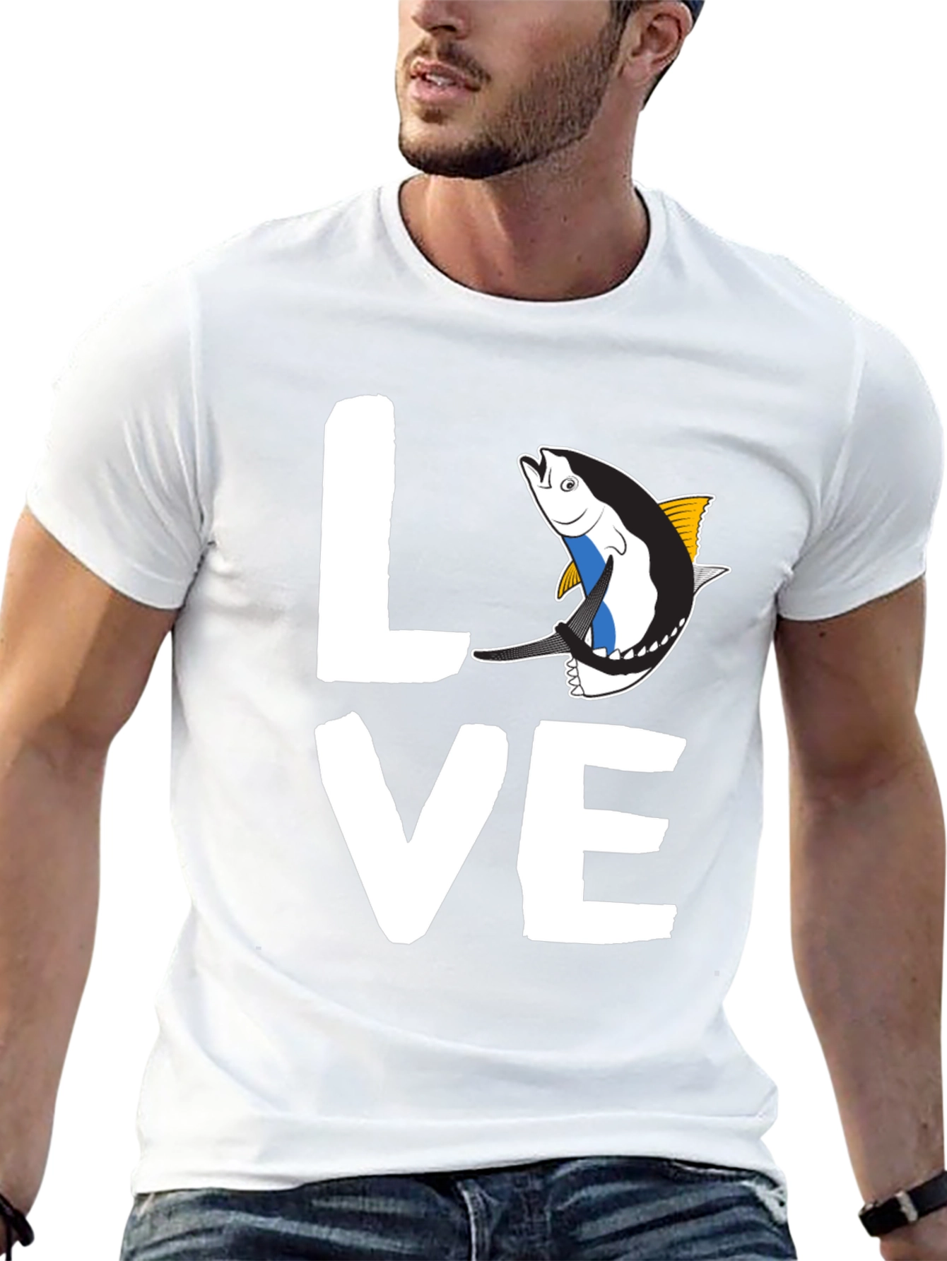 Love Tuna Fish Graphic T-Shirt