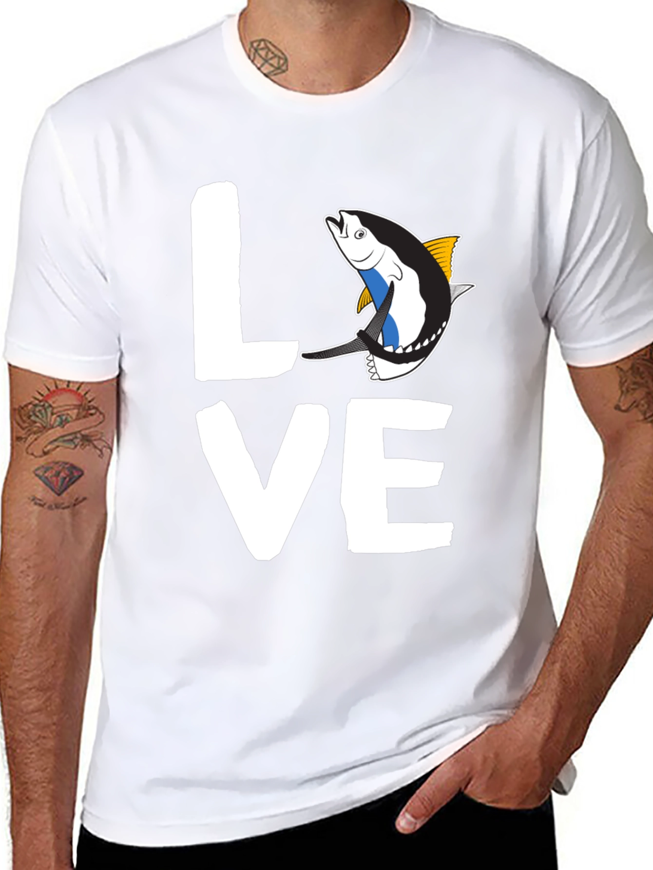 Love Tuna Fish Graphic T-Shirt