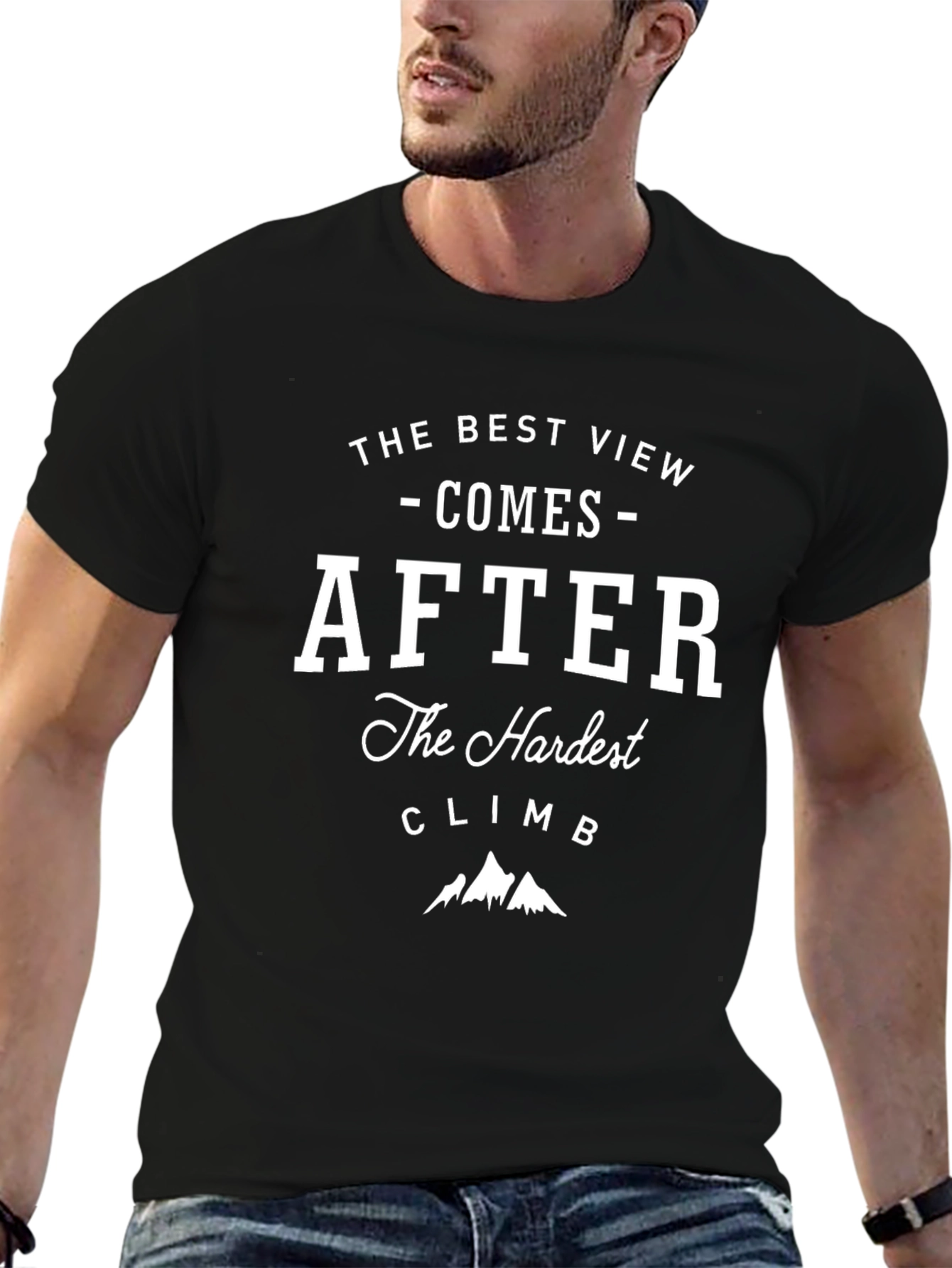Motivational Climb T-Shirt - Best View After Hardest Climb