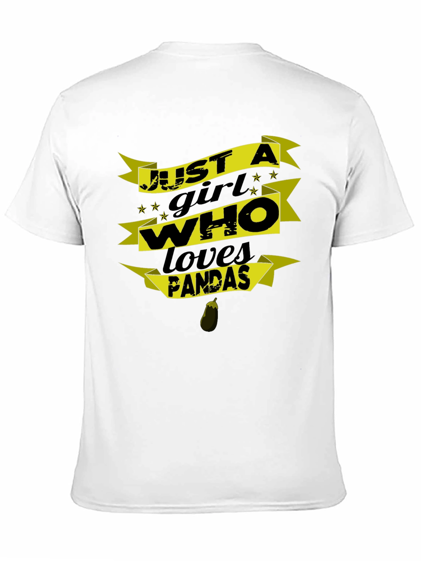 Just a Girl Who Loves Pandas Black T-Shirt