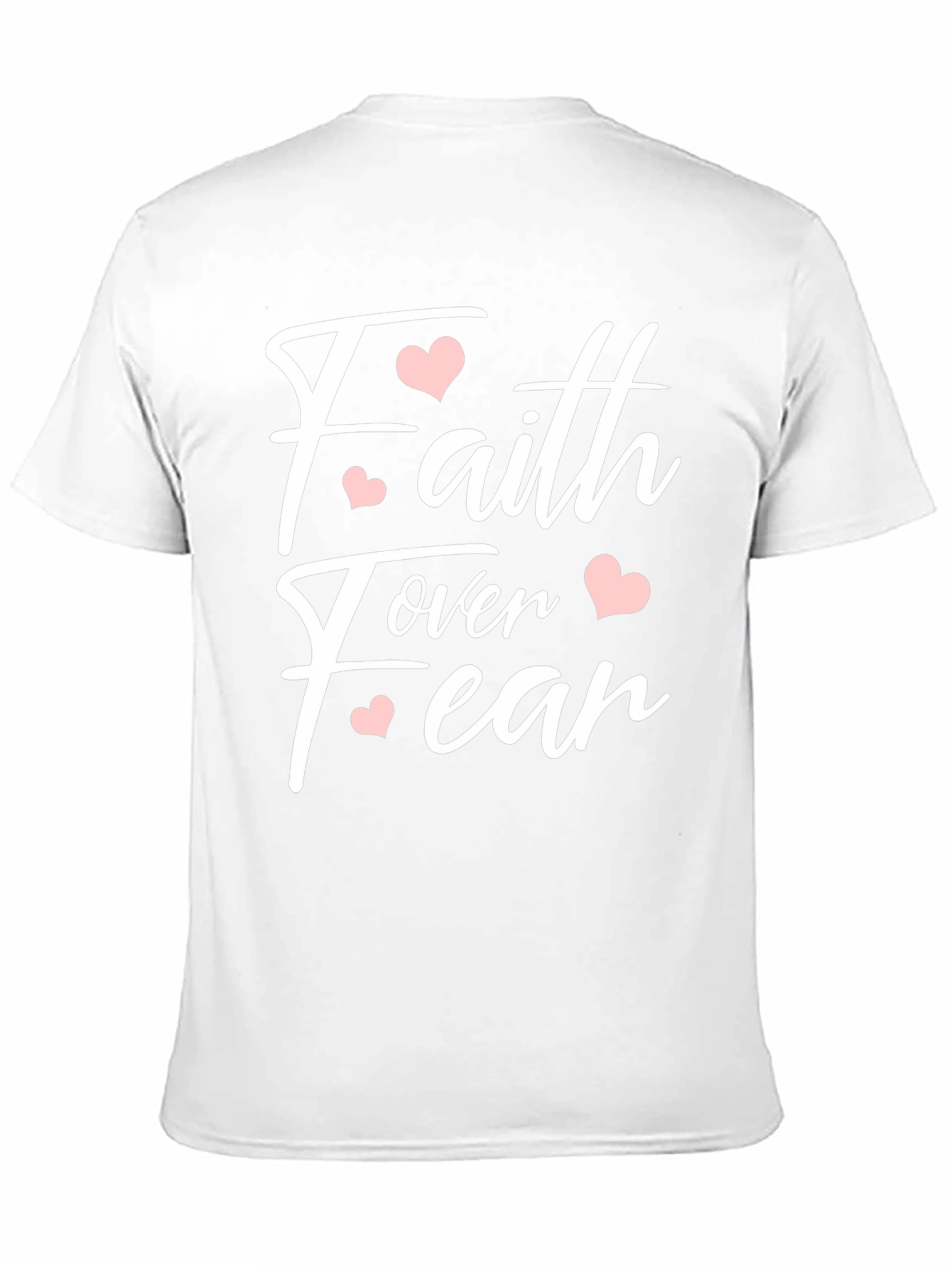 Faith Over Fear Heart Graphic Tee - Black