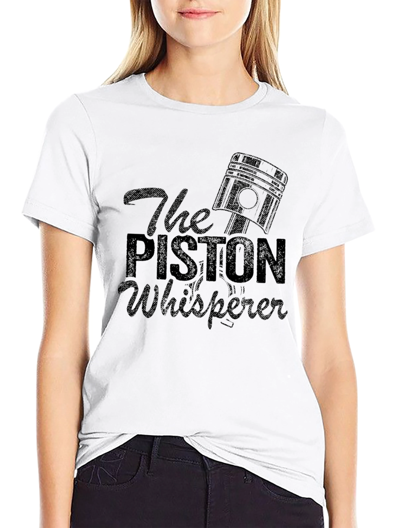 The Piston Whisperer Black Graphic T-Shirt