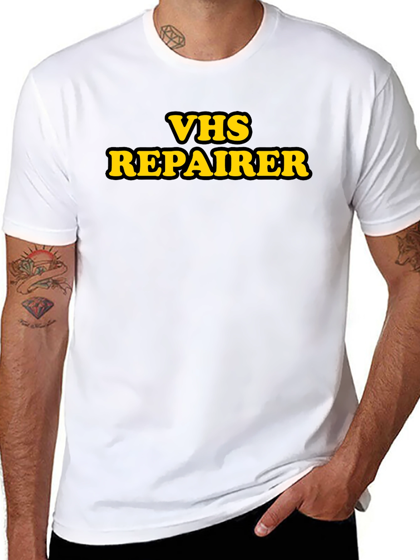 VHS Repairer Graphic T-Shirt - Retro Job Pride!