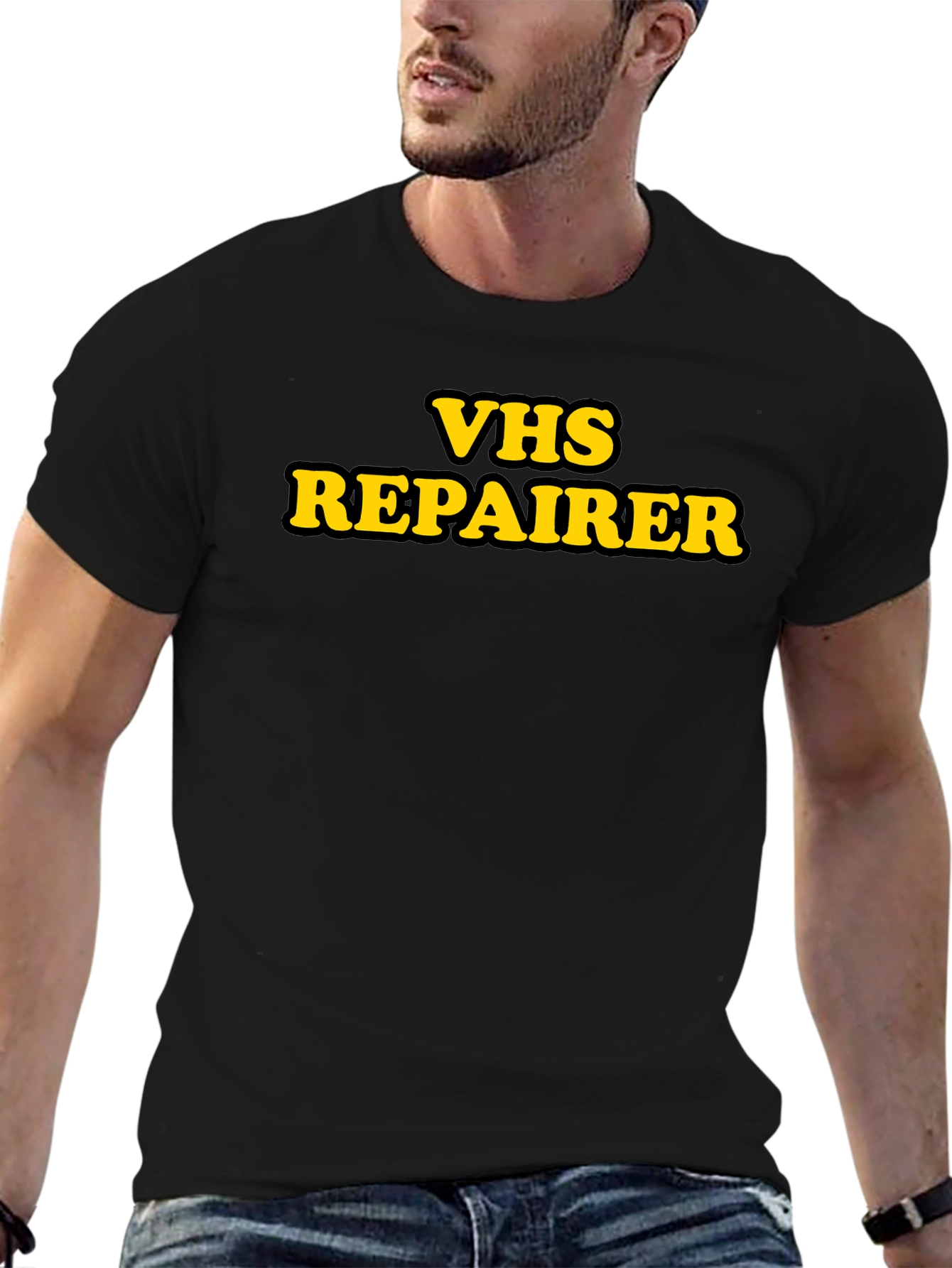 VHS Repairer Graphic T-Shirt - Retro Job Pride!