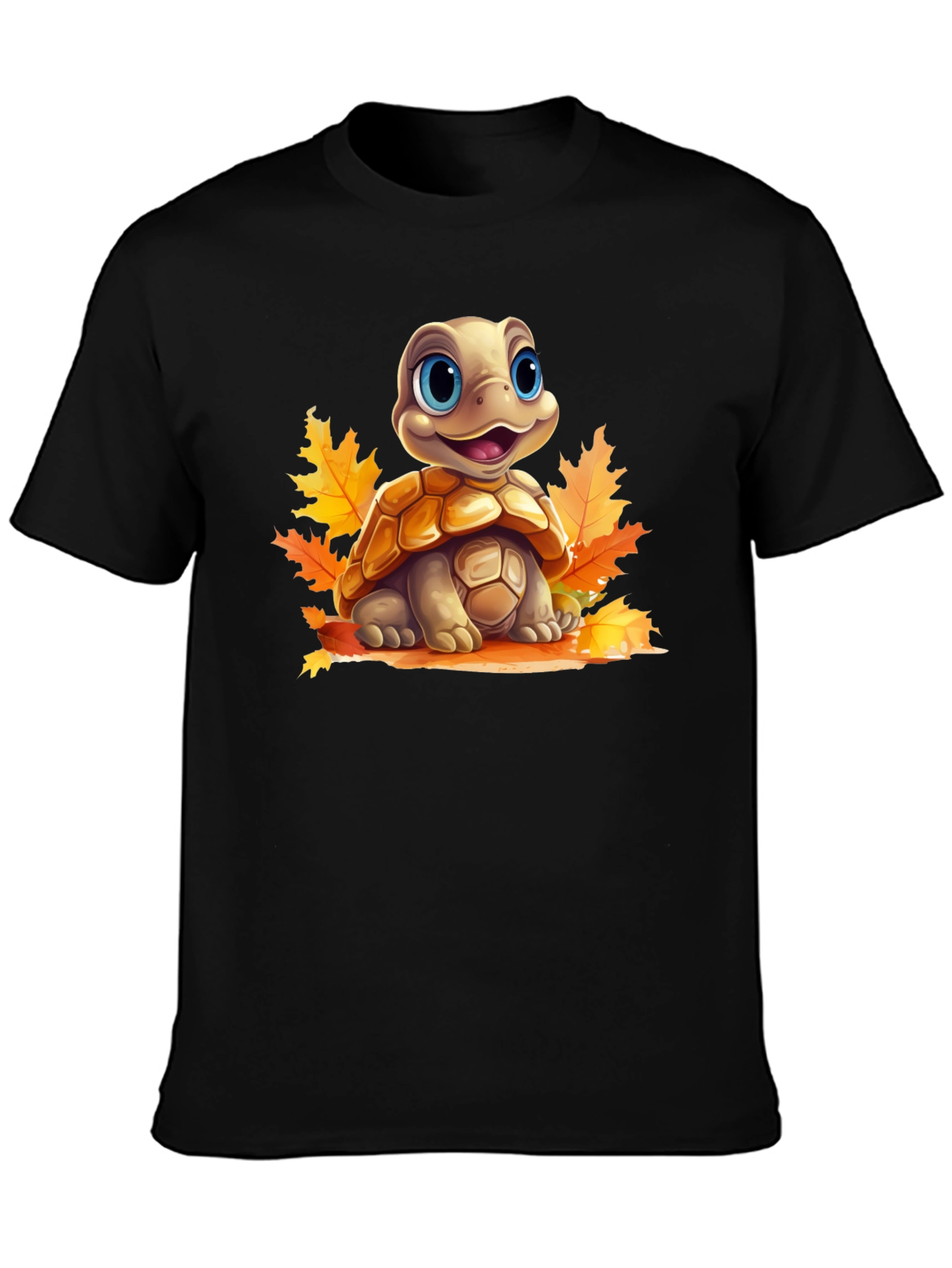 Turtle in Leaves Graphic Tee