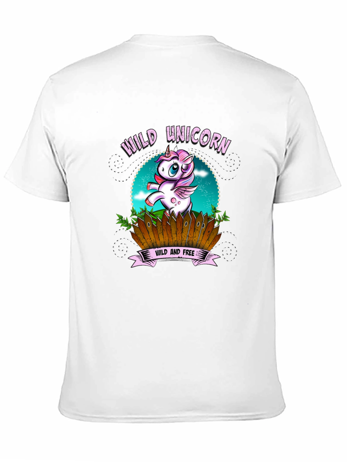 Wild Unicorn Black Graphic T-Shirt