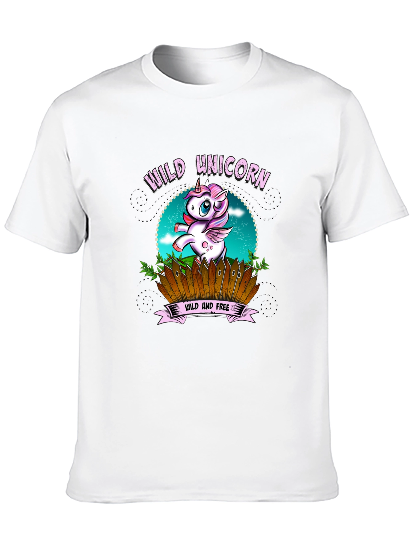 Wild Unicorn Black Graphic T-Shirt