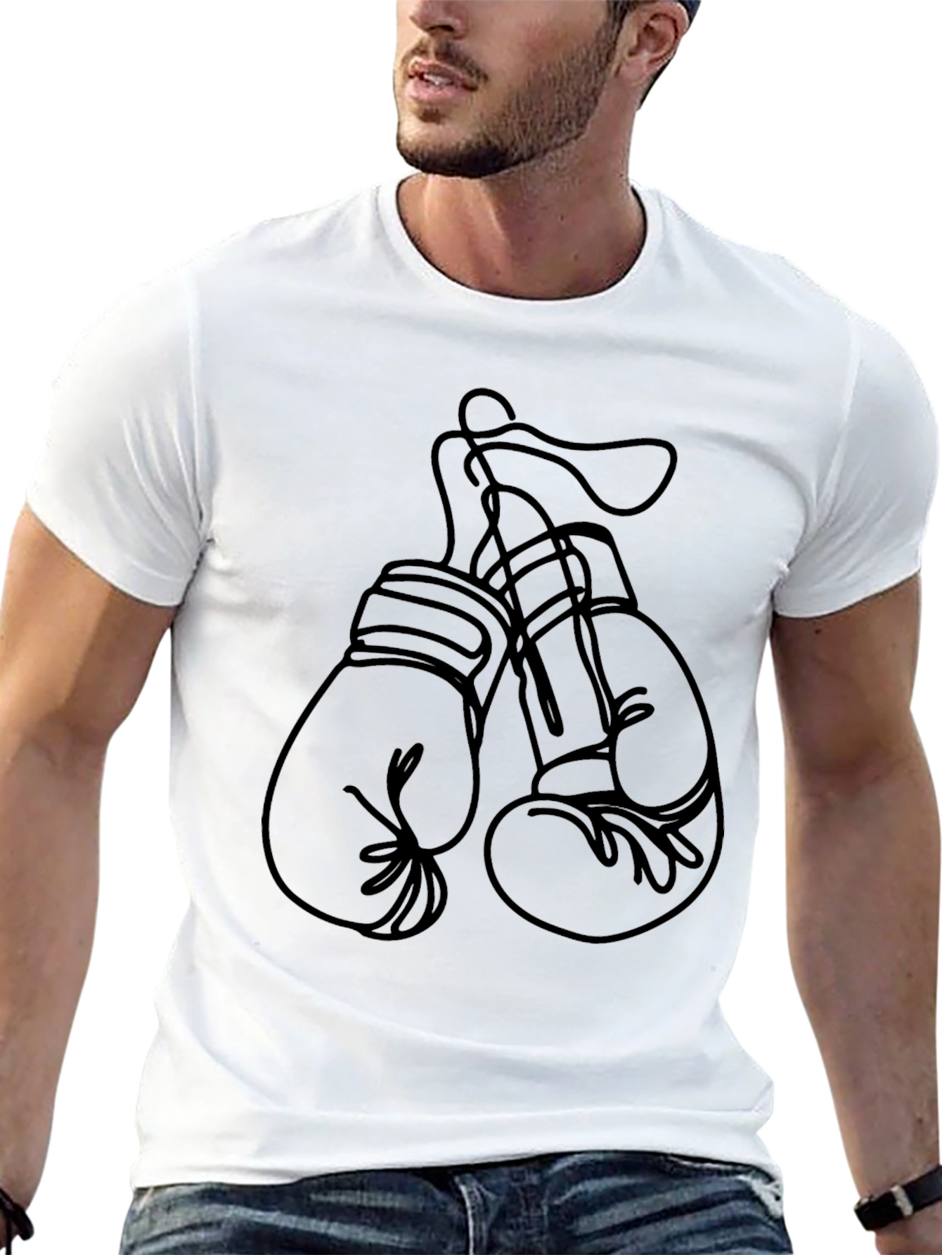 Boxing Gloves Graphic Tee - Stylish Menswear