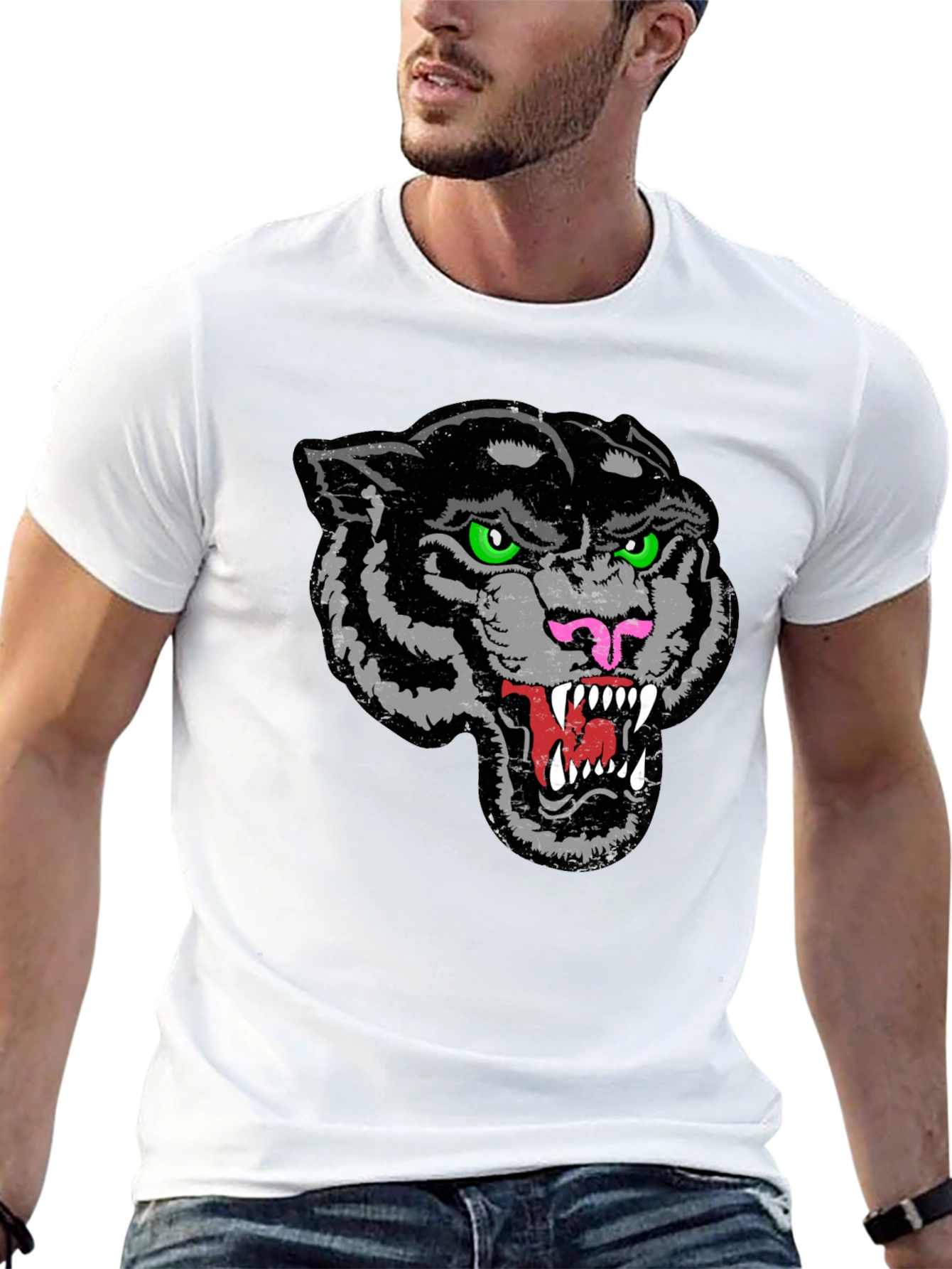 Mens Black Panther Graphic T-Shirt