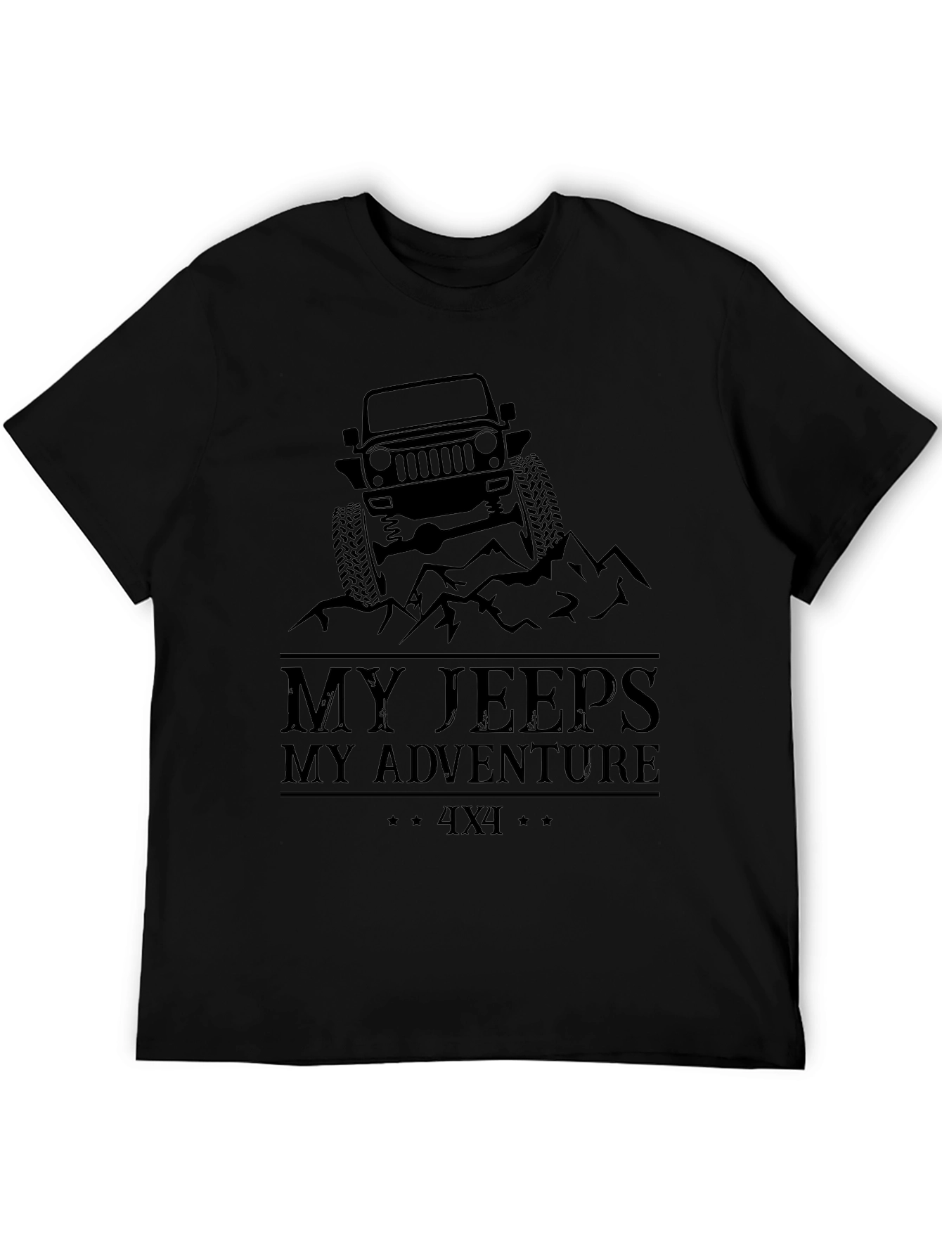 My Jeeps My Adventure Black T-Shirt