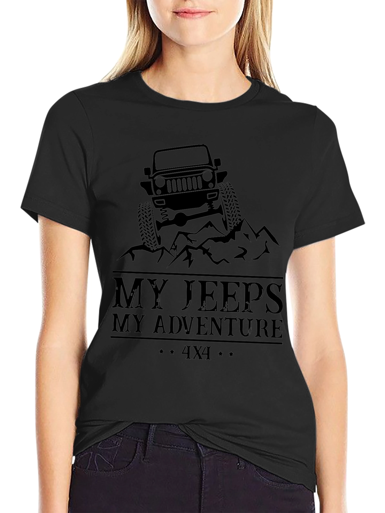 My Jeeps My Adventure Black T-Shirt