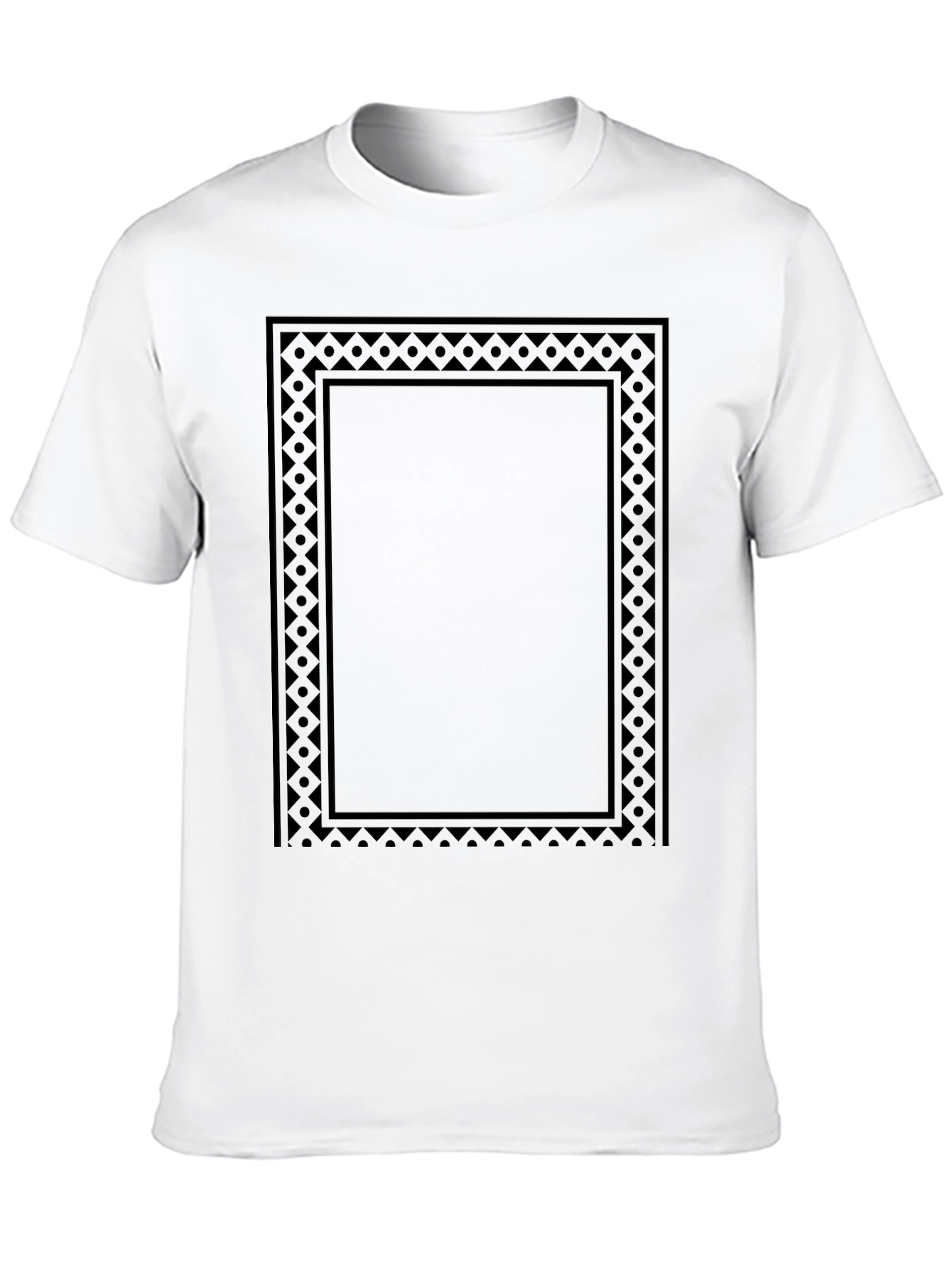 Stylish Black Graphic Tee with Framed Design