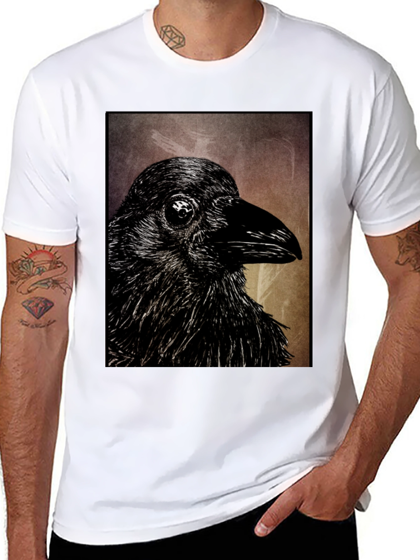 Raven Graphic Black T-Shirt