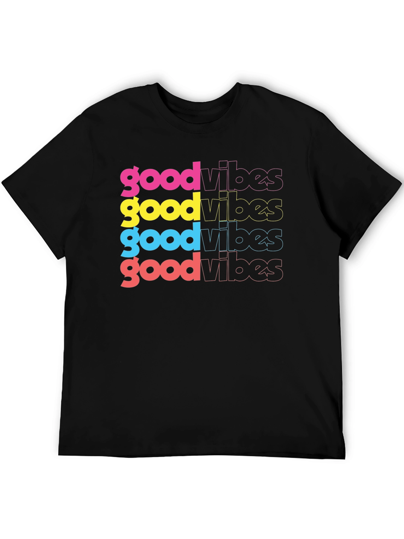 Good Vibes Graphic Tee - Trendy Retro Style