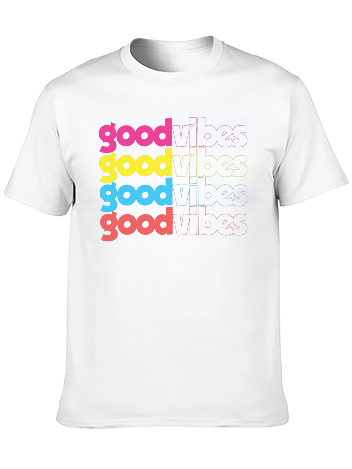Good Vibes Graphic Tee - Trendy Retro Style