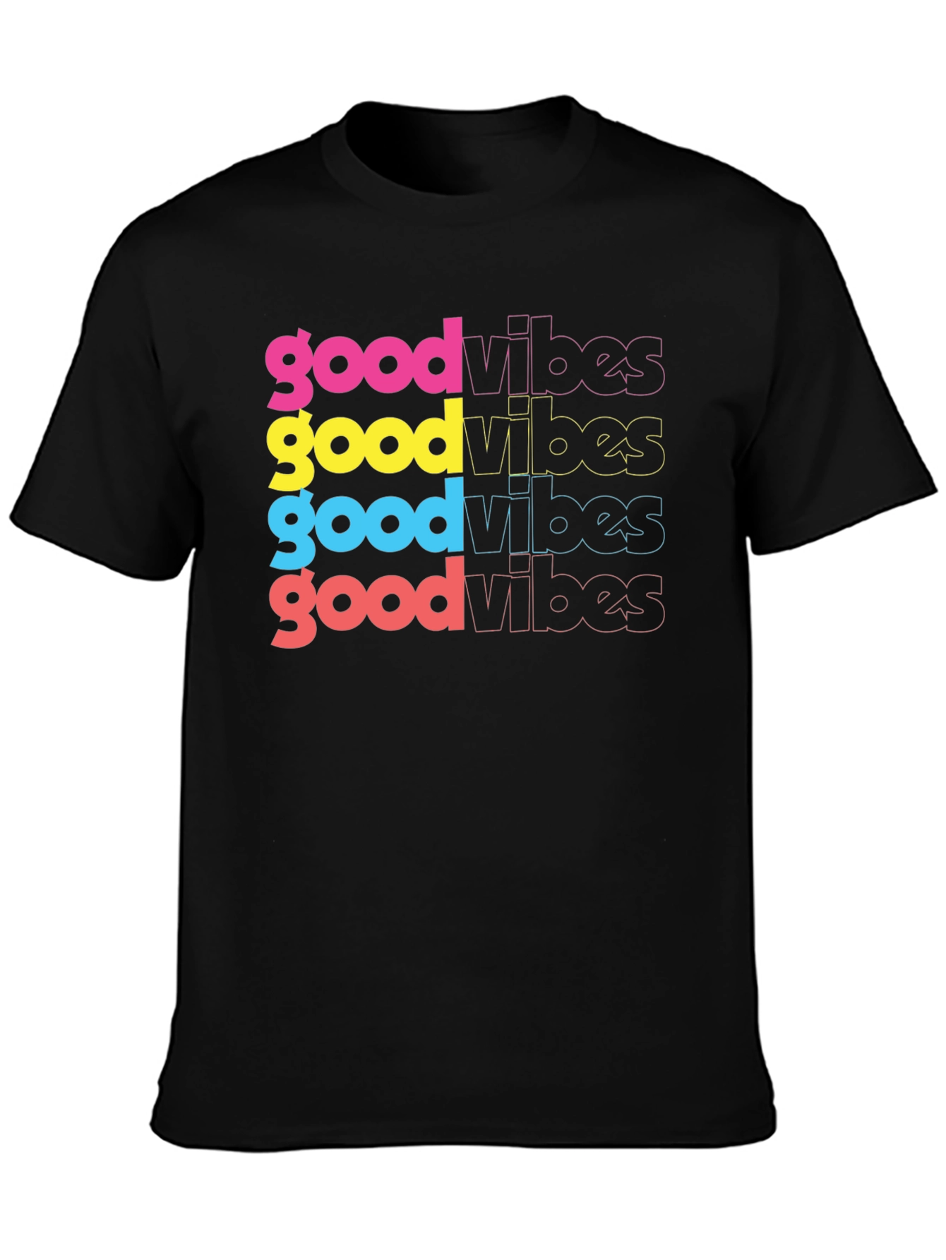 Good Vibes Graphic Tee - Trendy Retro Style