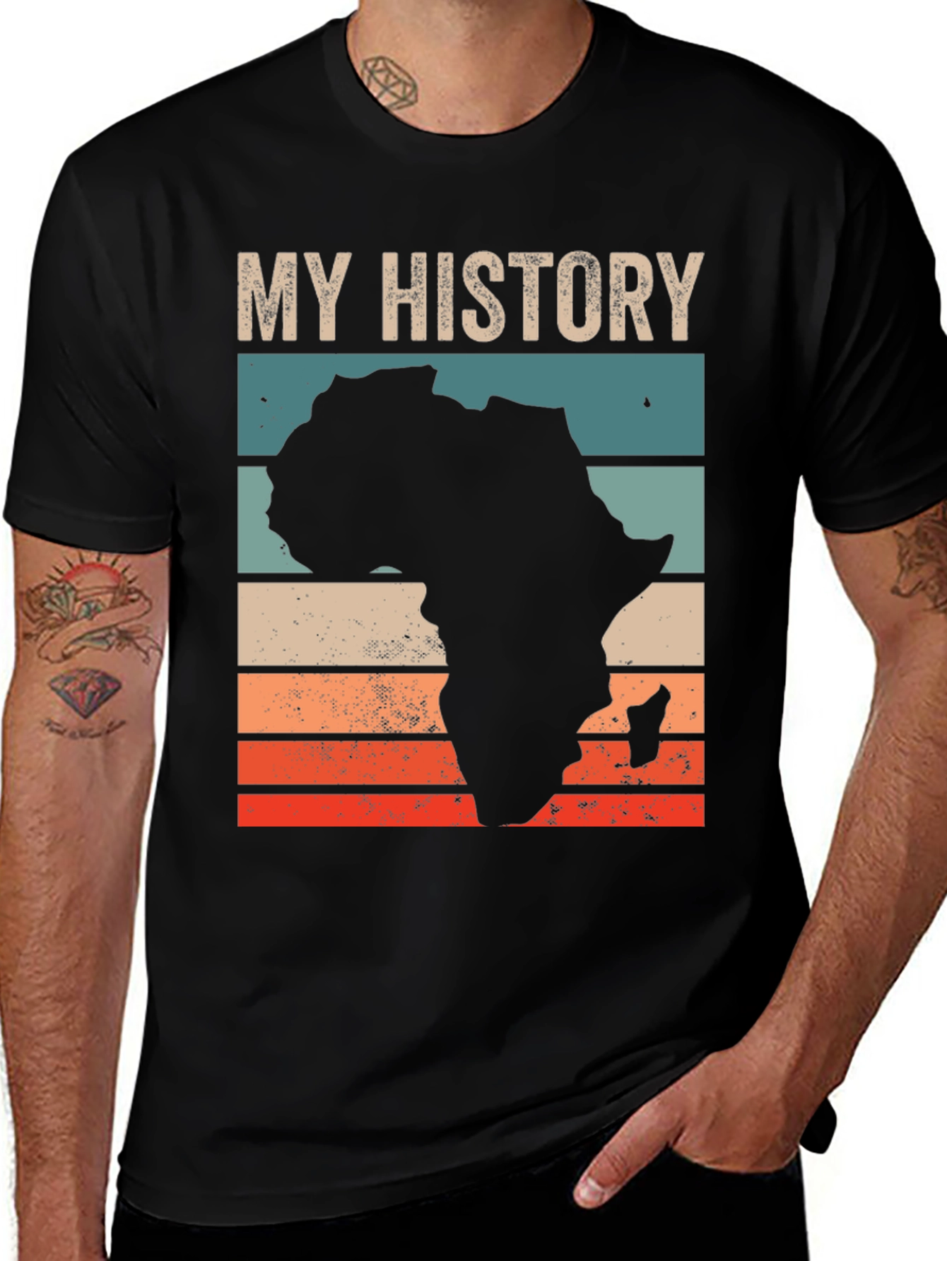 My History Africa T-Shirt - Black
