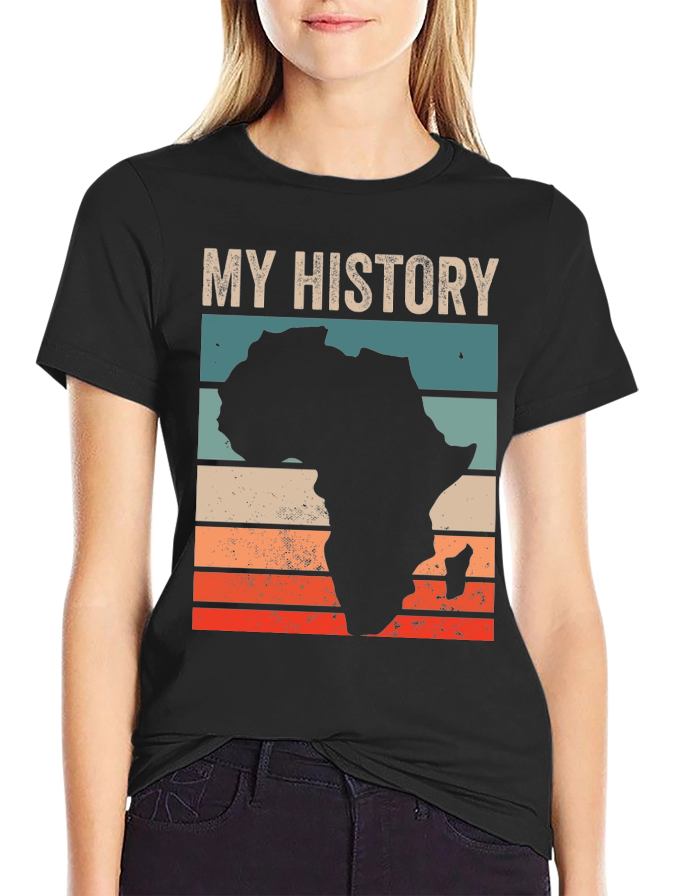 My History Africa T-Shirt - Black