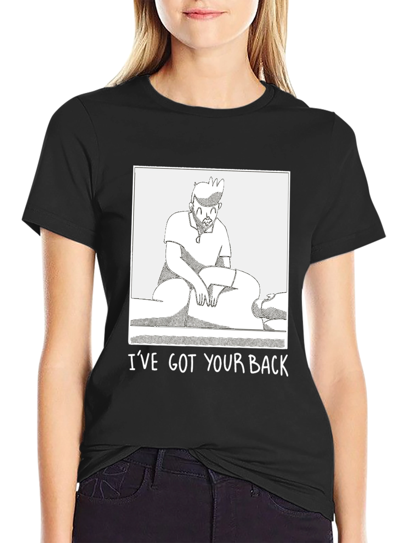 Funny Ive Got Your Back Graphic Tee - Black