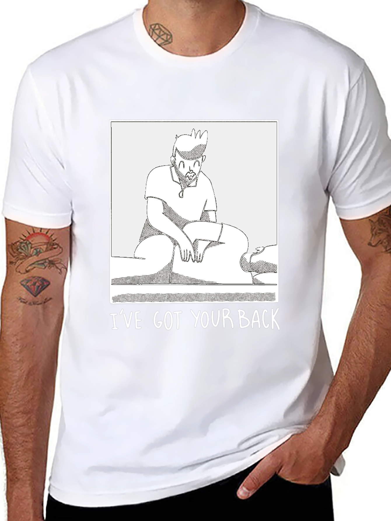 Funny Ive Got Your Back Graphic Tee - Black